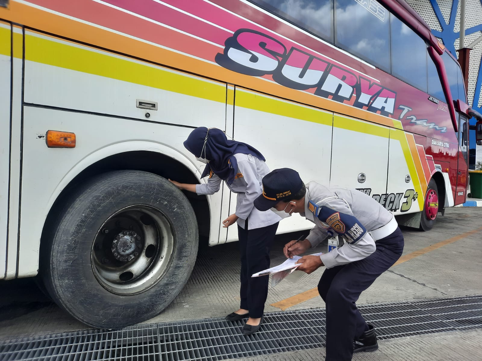 Terminal Patria Blitar Lakukan Ramp Check Armada Bus Kota Blitar