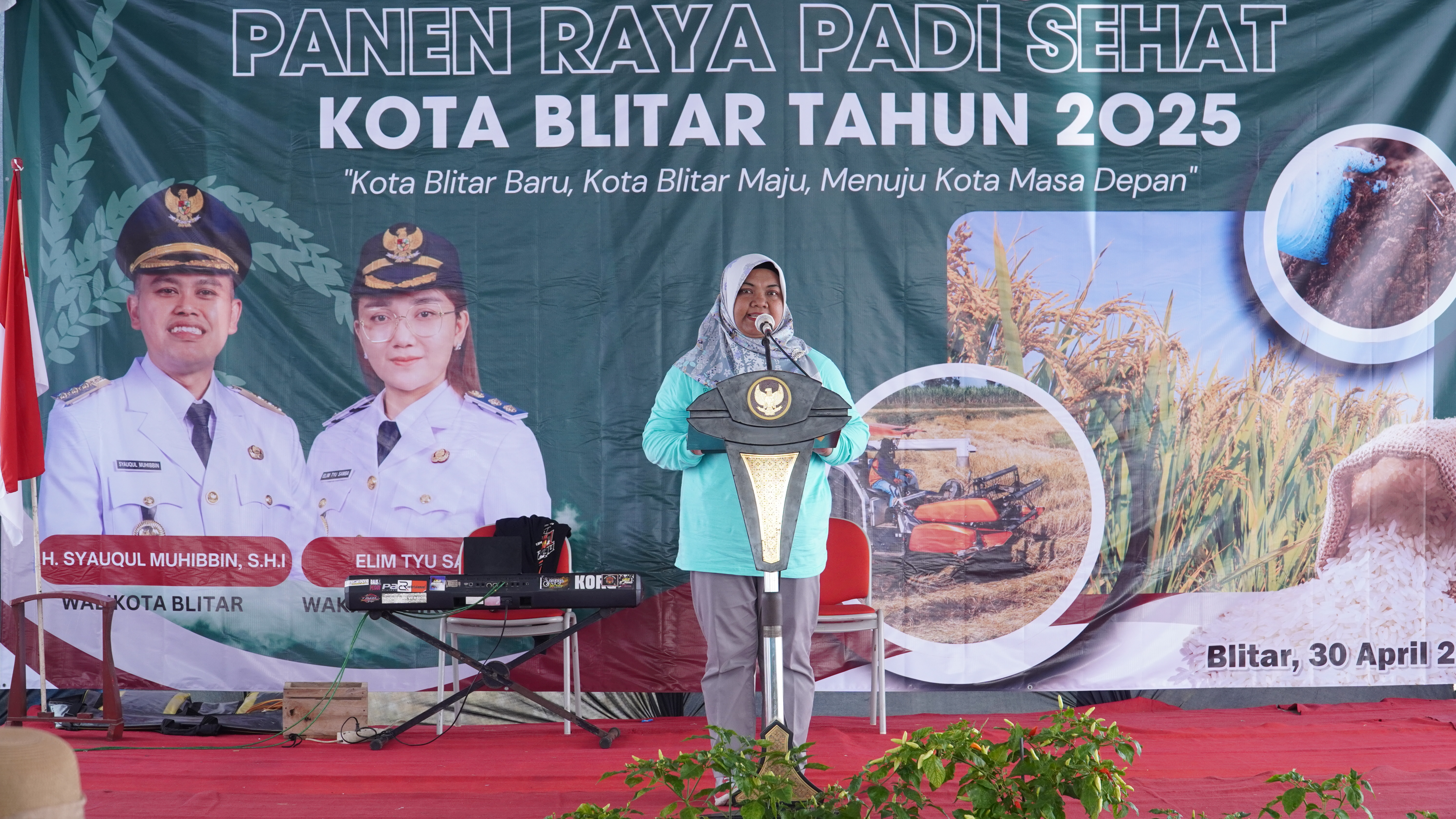 30 April 2025 - Panen Raya Padi Sehat di Sawah Poktan Rukun Makmur 1 Jl. Kali Krasak Kel.Pakunden