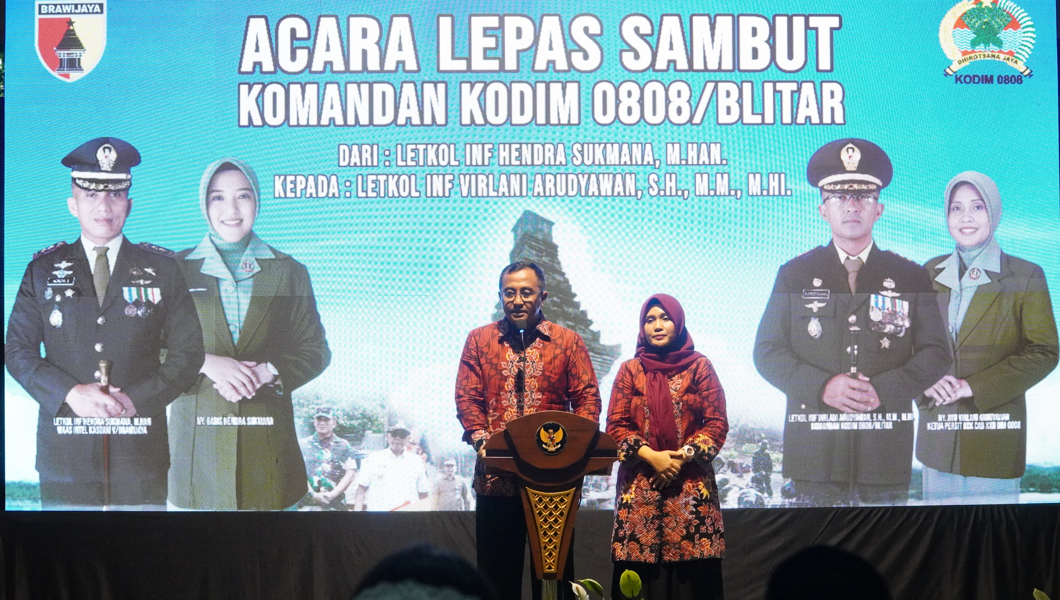Pisah Sambut DANDIM 0808 BLITAR di Pendopo Kanigoro Kab Blitar