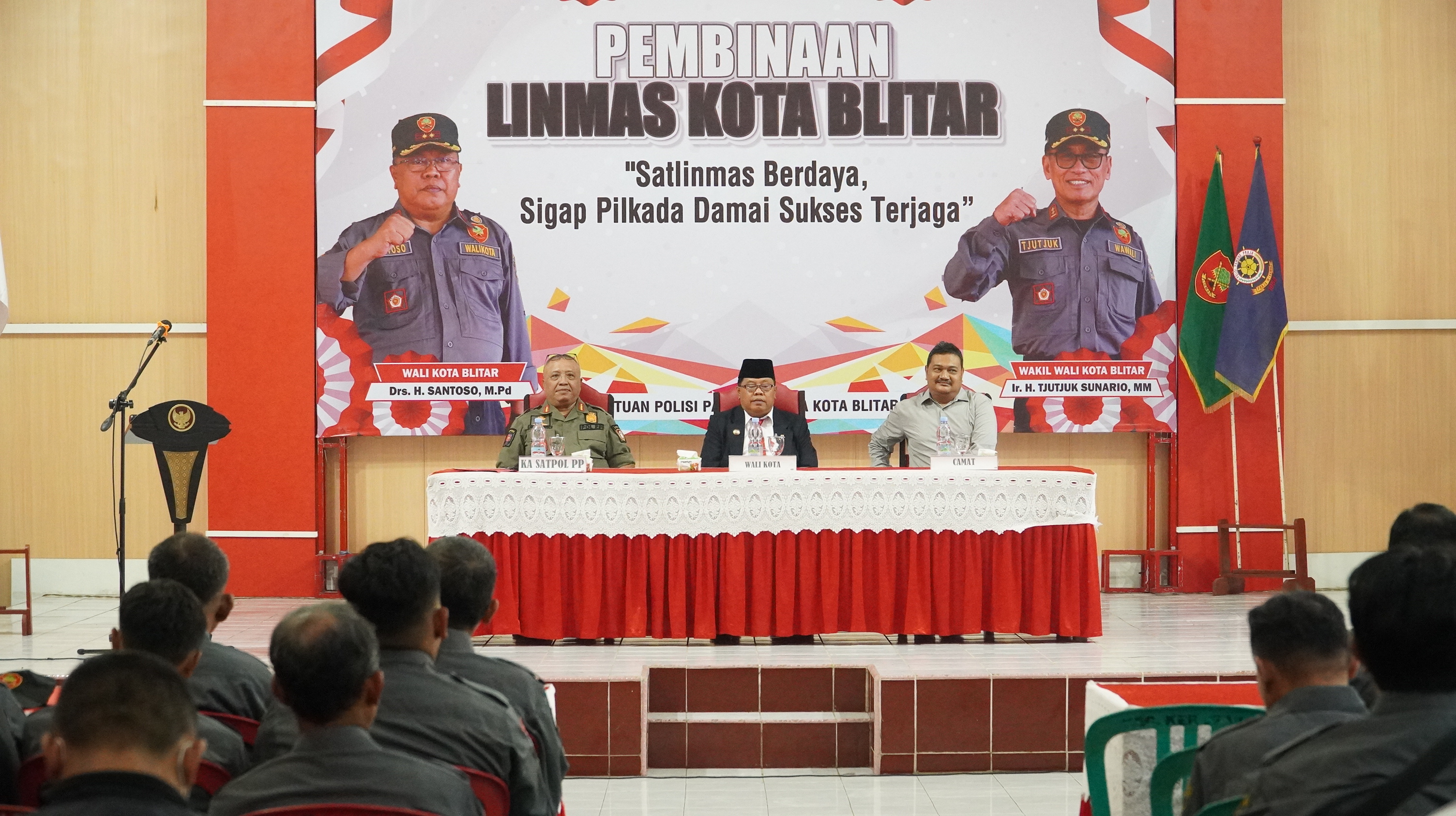 13 November 2024 - Pembukaan Pembinaan &amp; Pembekalan Anggota Satlinmas Pilkada 2024 di Aula Kecamatan Kepanjenkidul