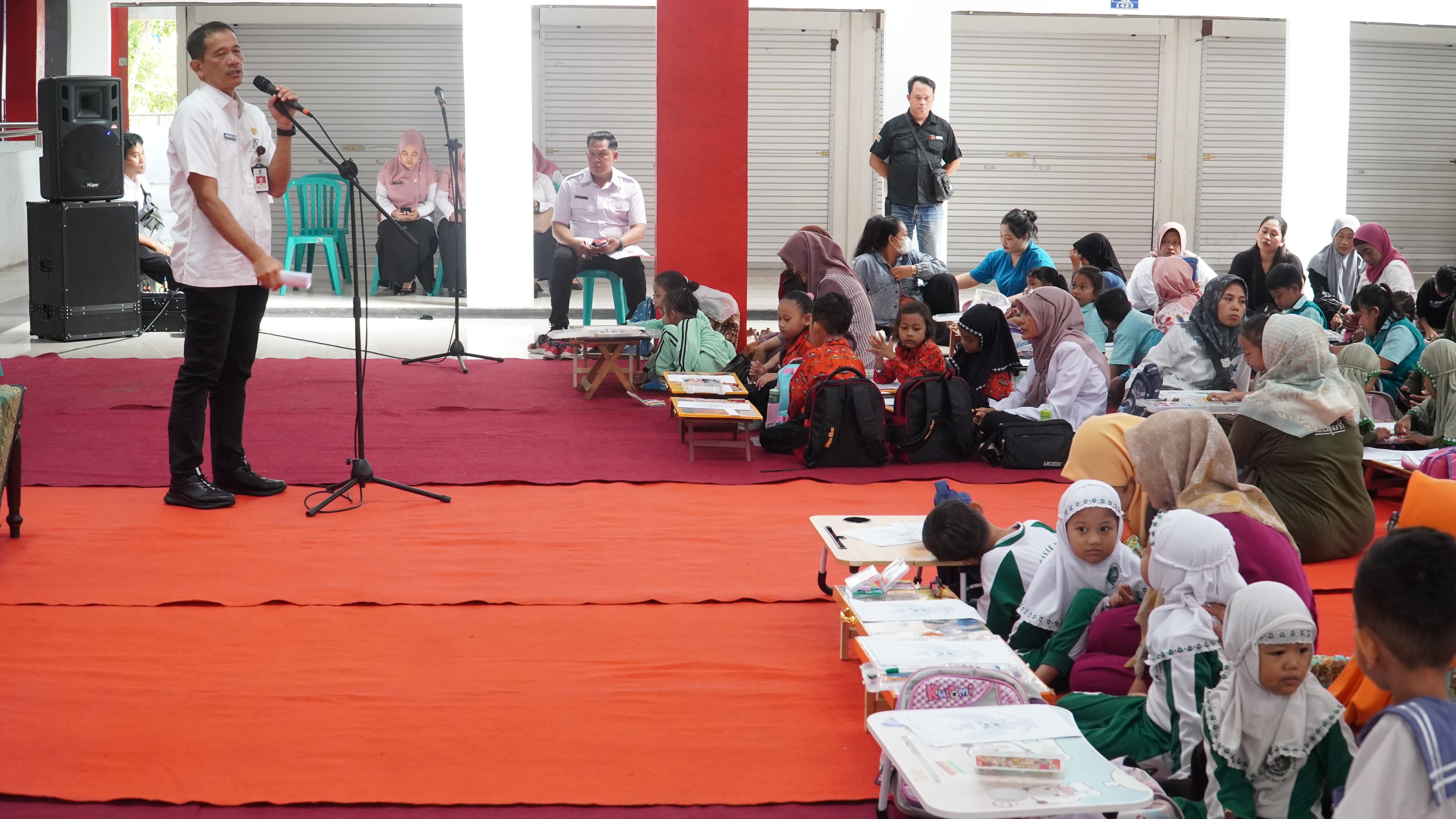 18 Desember 2024 - Pembukaan Lomba Mewarna GAMBAR GARUDA anak2 TK Kampung Pancasila Fest 1 2024 di Lantai 2 Pasar Legi