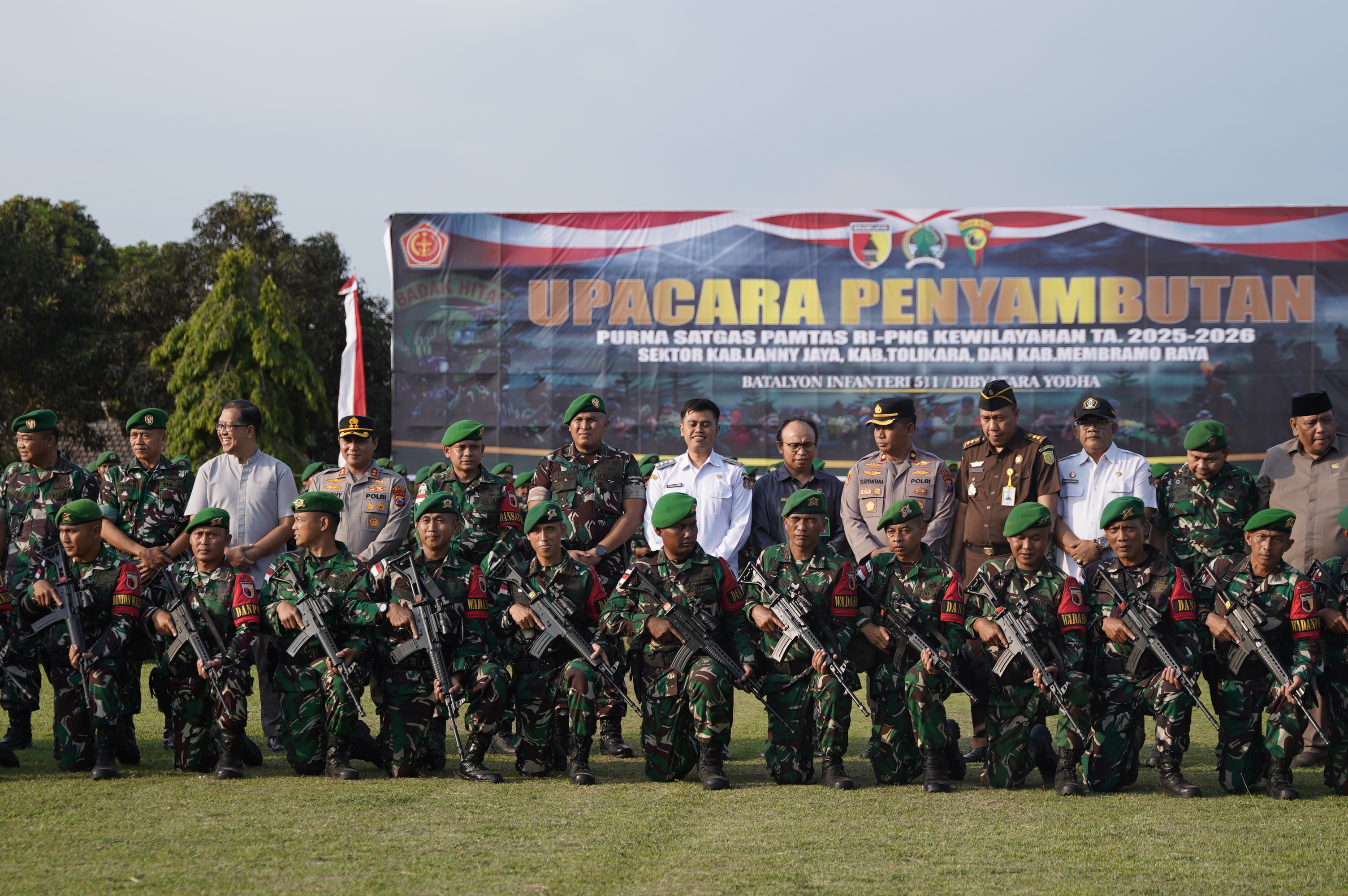 7 oktober 2026 Penyambutan Purna Tugas Operasi Satgas Pamtas Kewilayaan Yonif 511 DY
