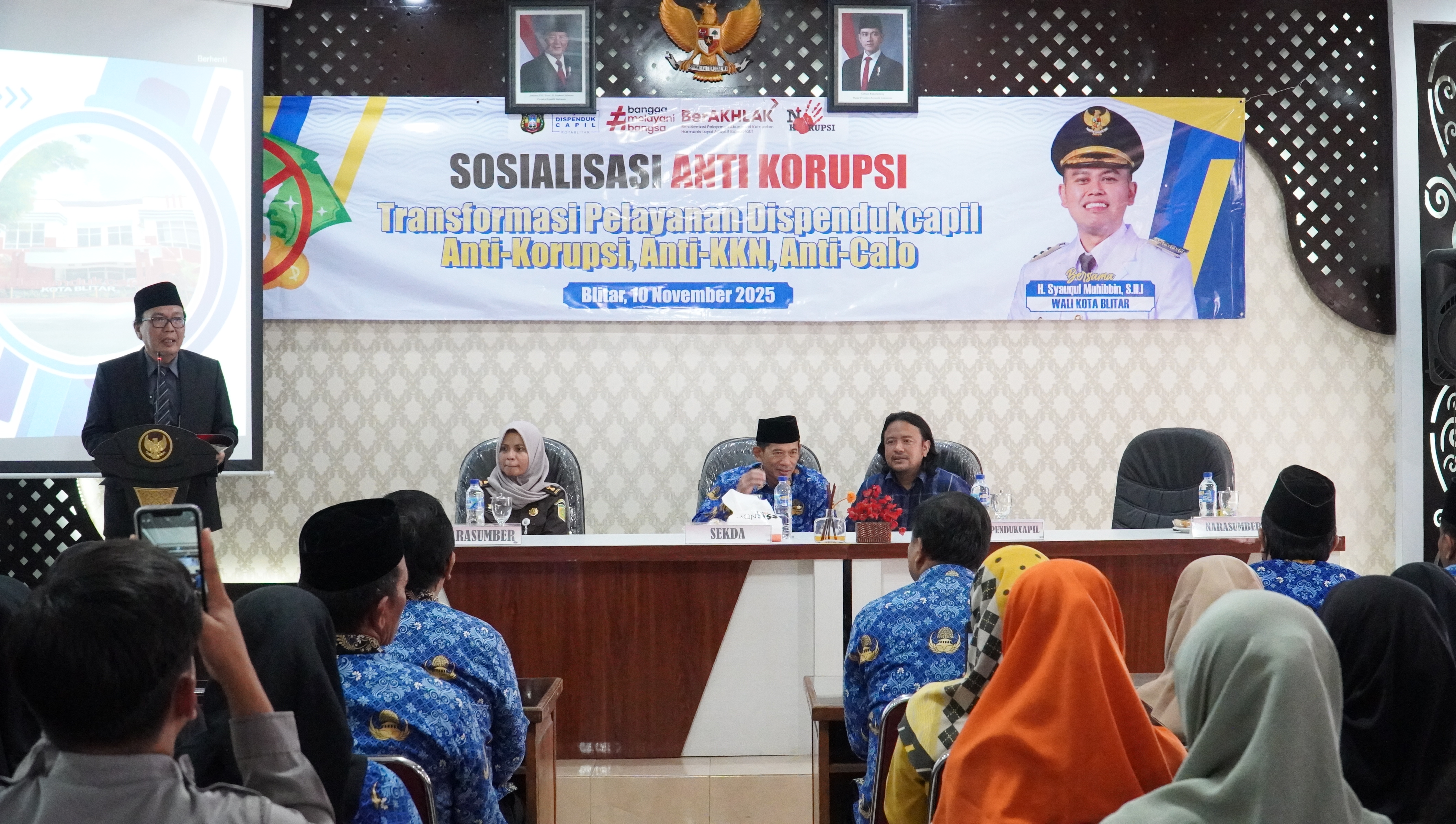 10 November 2025 - Pembukaan Sosialisasi Anti Korupsi pada Dinas Kependudukan dan Pencatatan Sipil