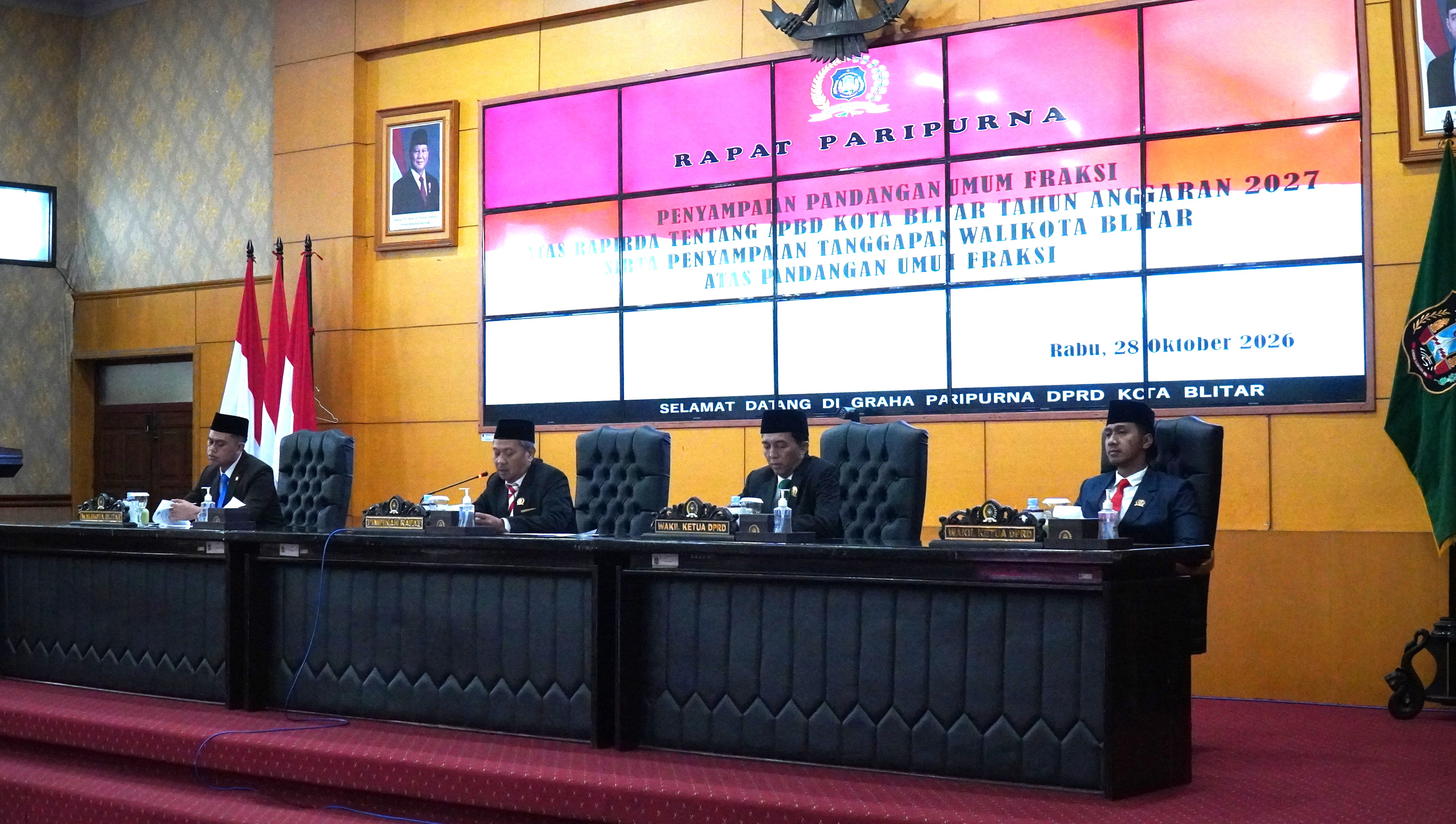 28 Oktober 2026 Rapat Paripurna DPRD