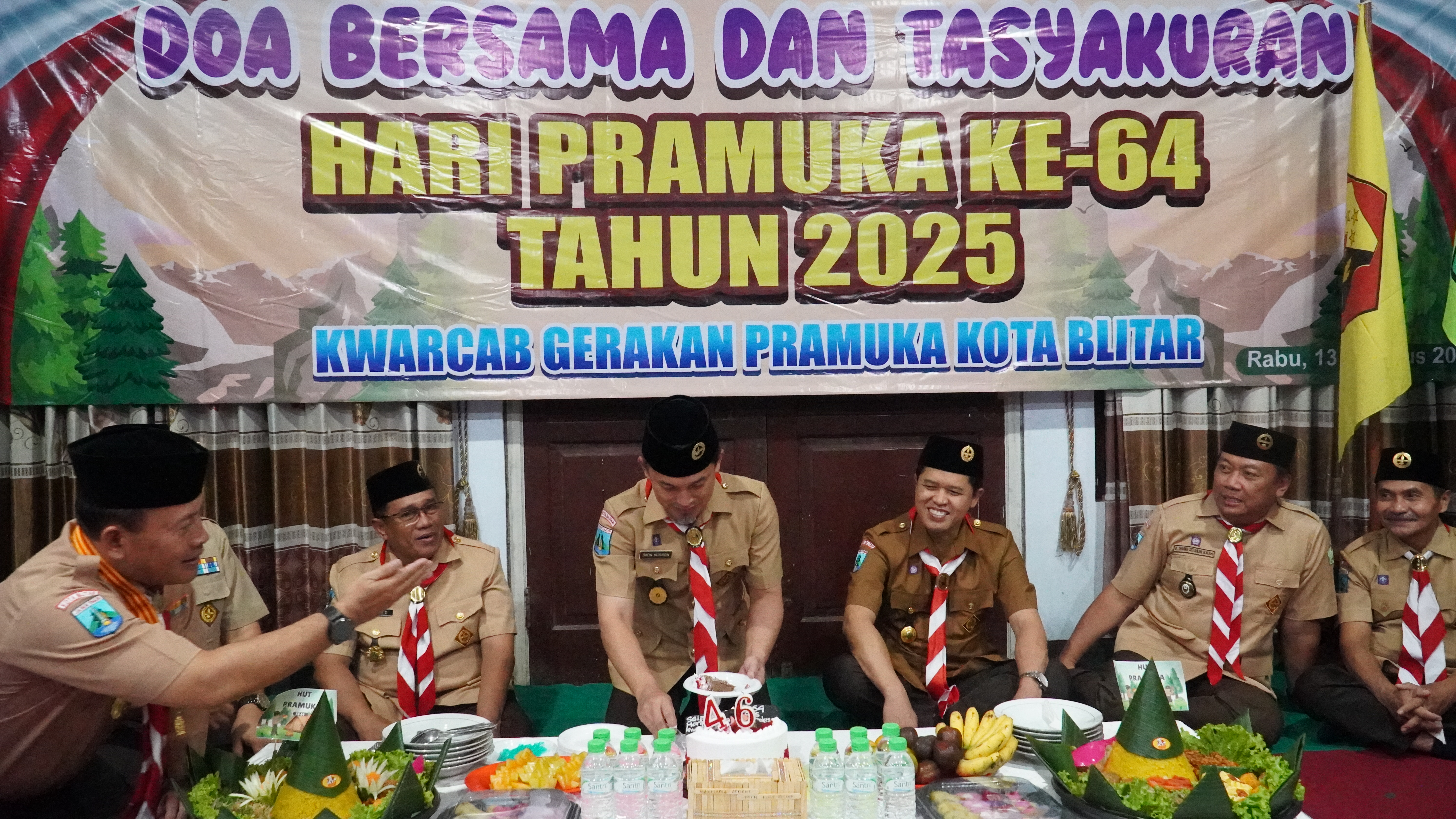 13 Agustus Ulang Janji &amp; Tasyakuran HARI PRAMUKA K-64 Tahun 2025 di Kwarcab Gerakan PramukaKota Bltar