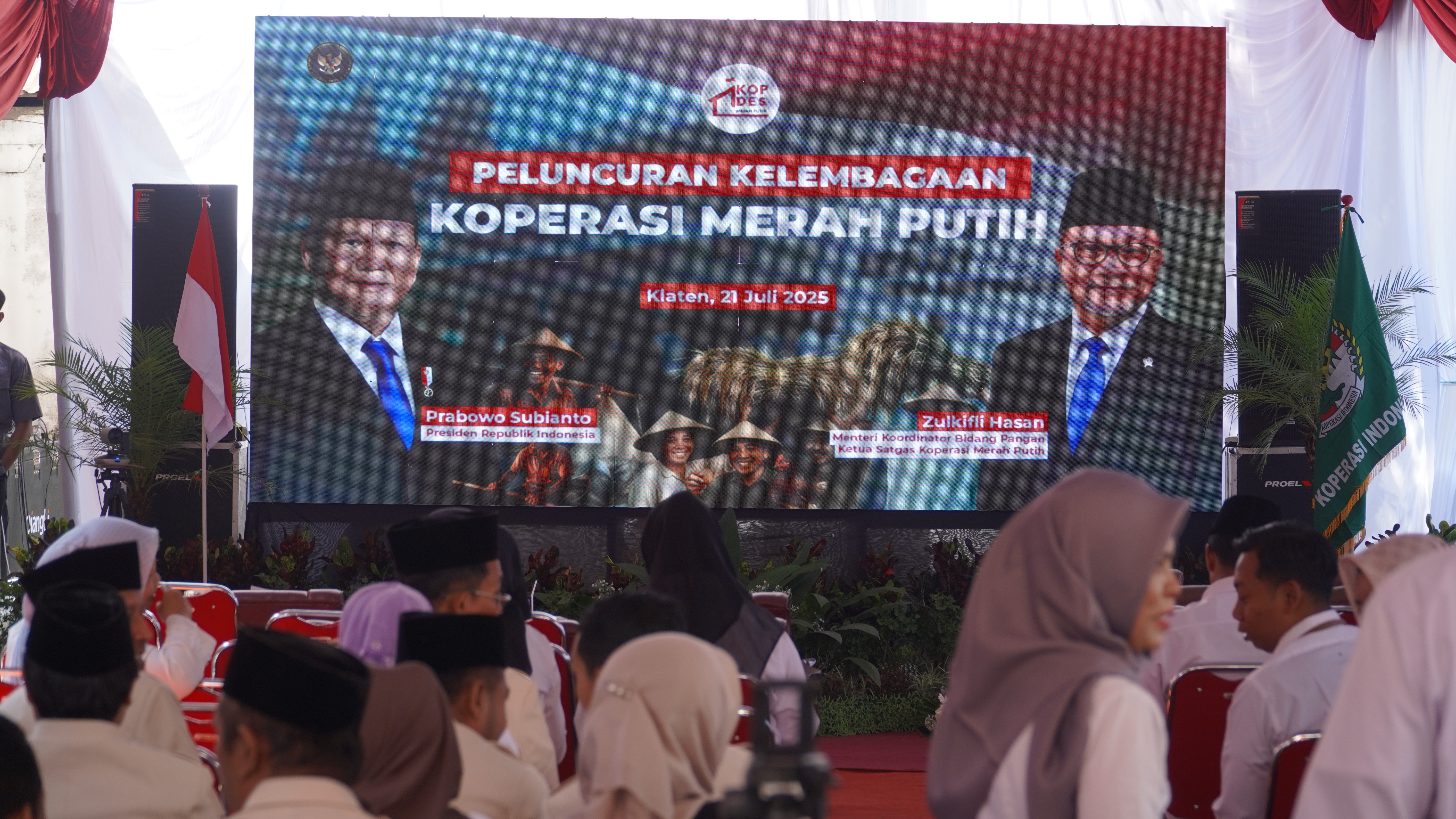 21 Juli 2025-Launching Kelembagaan 80.000 Koperasi Desa Kelurahan Merah Putih scr zoom di exs Kel.Gedog