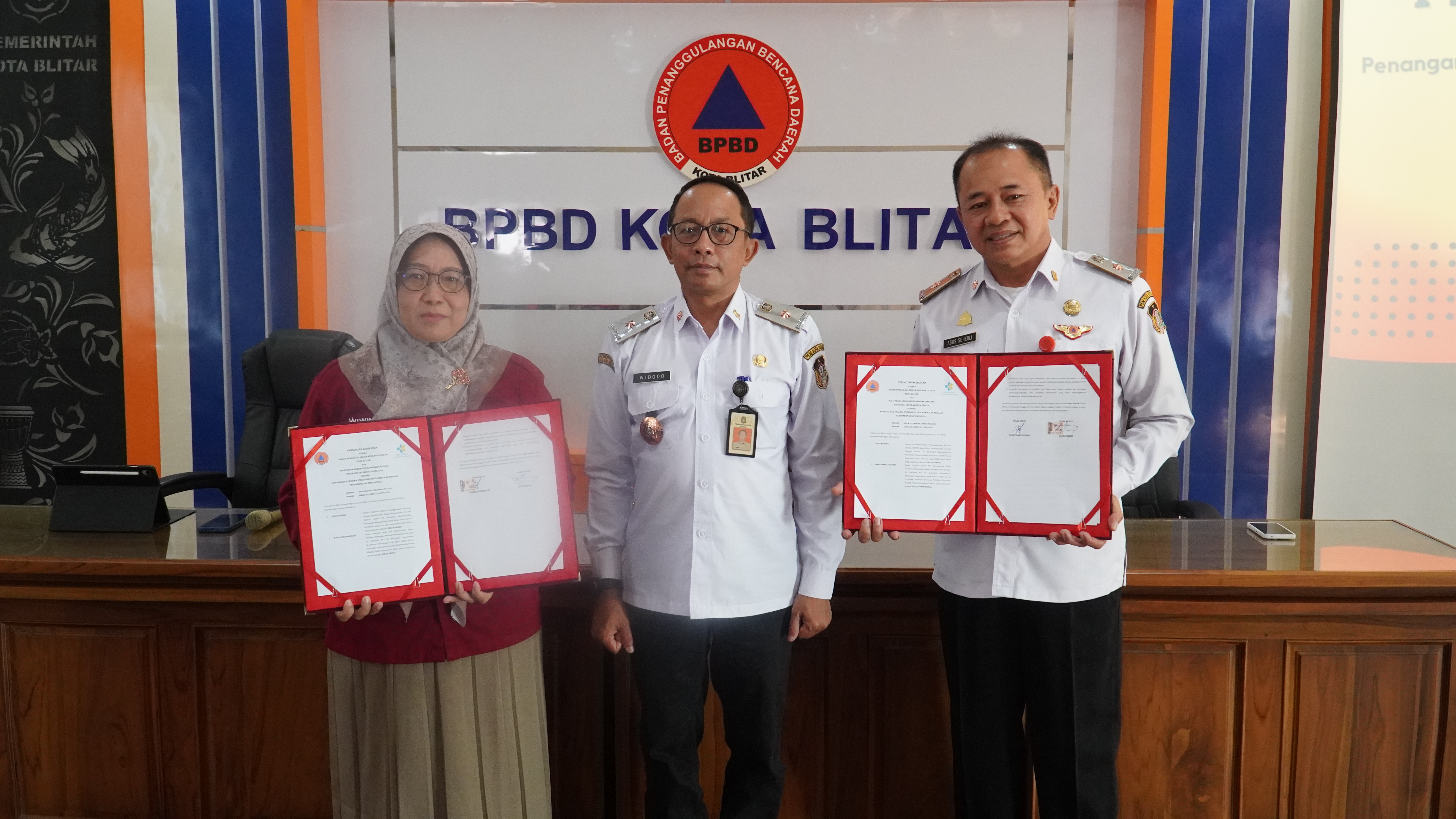 4 Juni 2025 - Penandatanganan PKS Penanganan Trauma Psikologis Pasca Bencana di Aula Kantor BPBD
