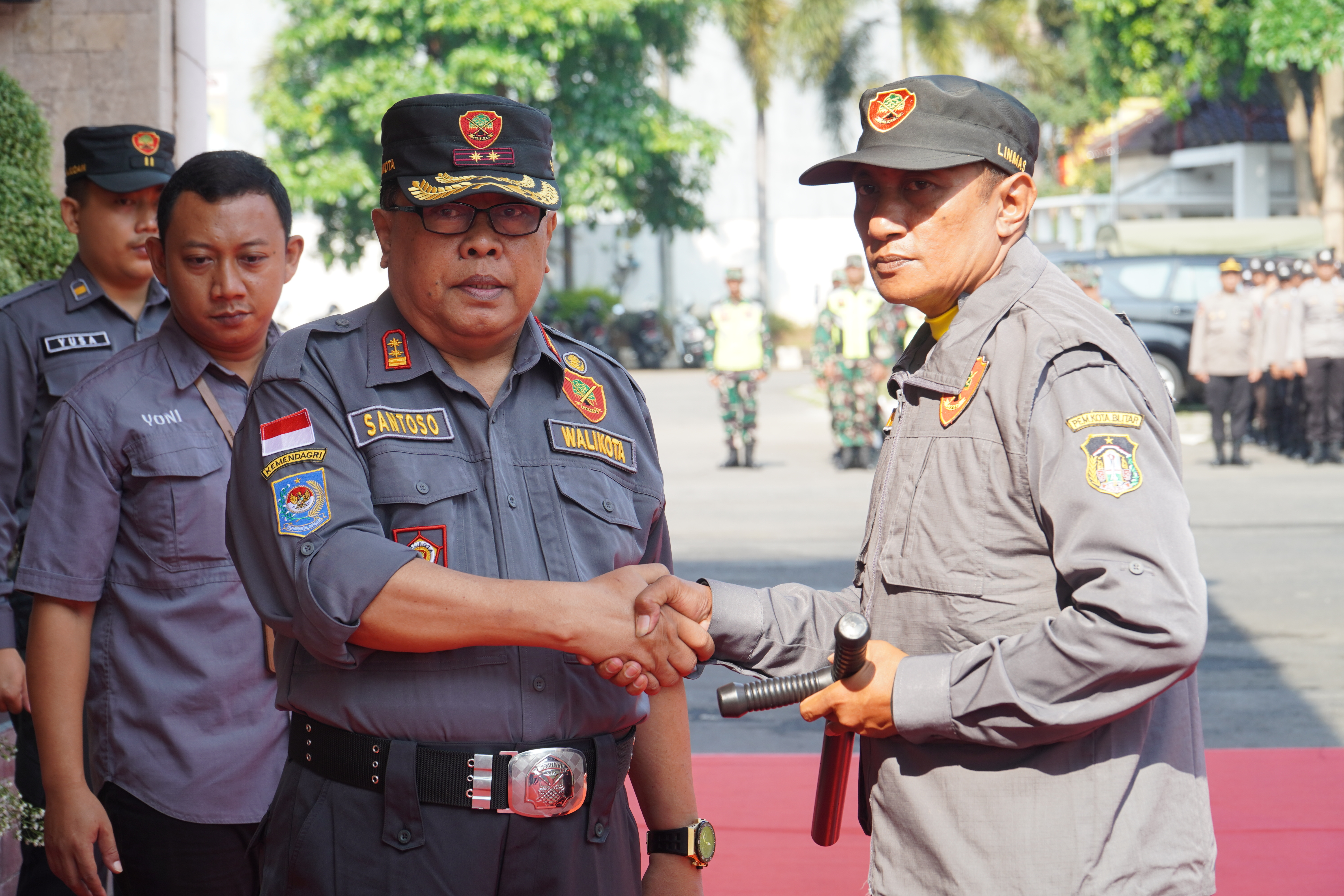 19 November 2024 - Apel Gelar Pasukan Kesiapsiagaan Satlinmas Kota Blitar Tahun 2024