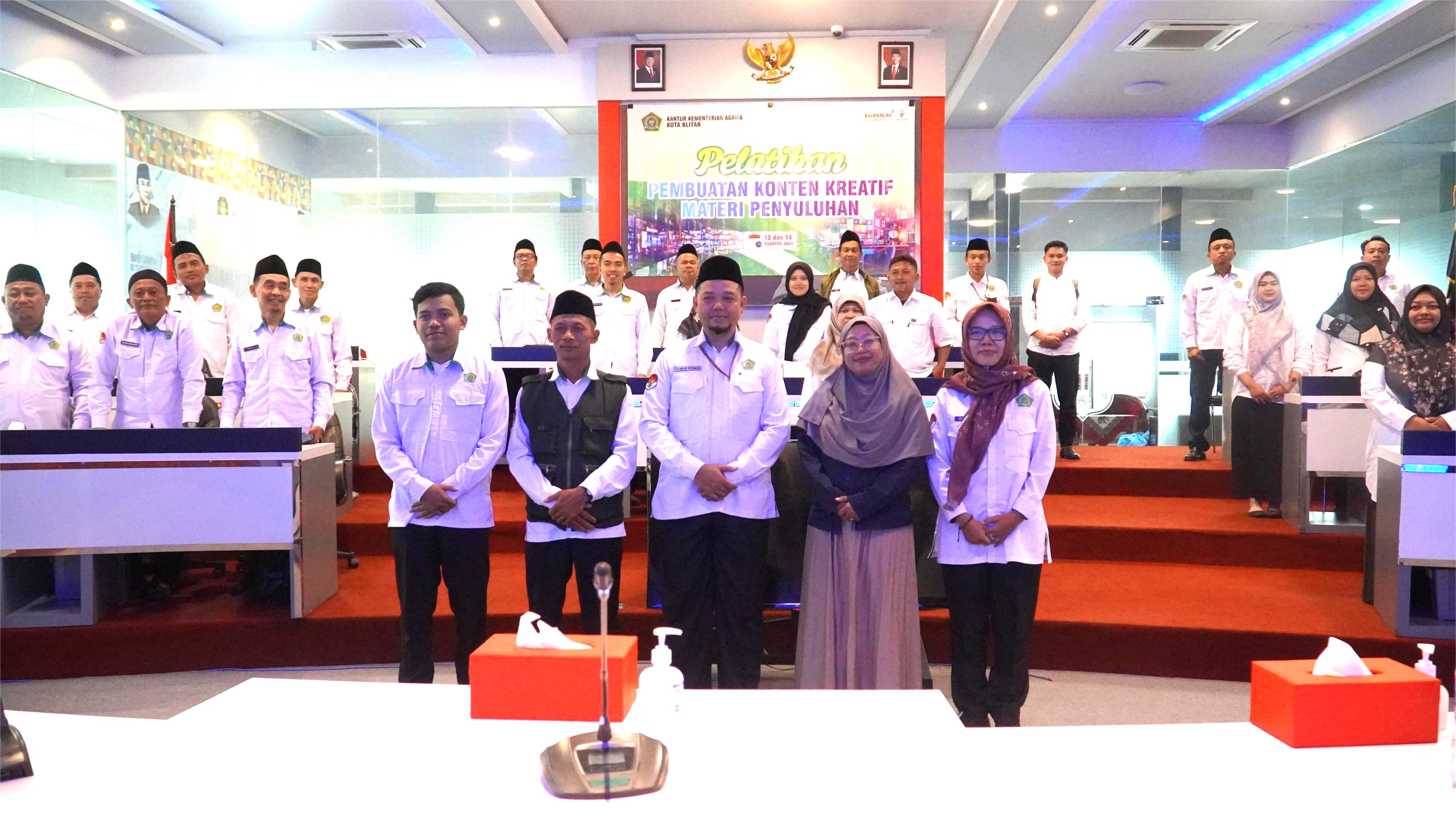 Agustus 2025- Pelatihan Pembuatan Konten Kreatif Materi Penyuluh (KEMENAG KOTA BLITAR)