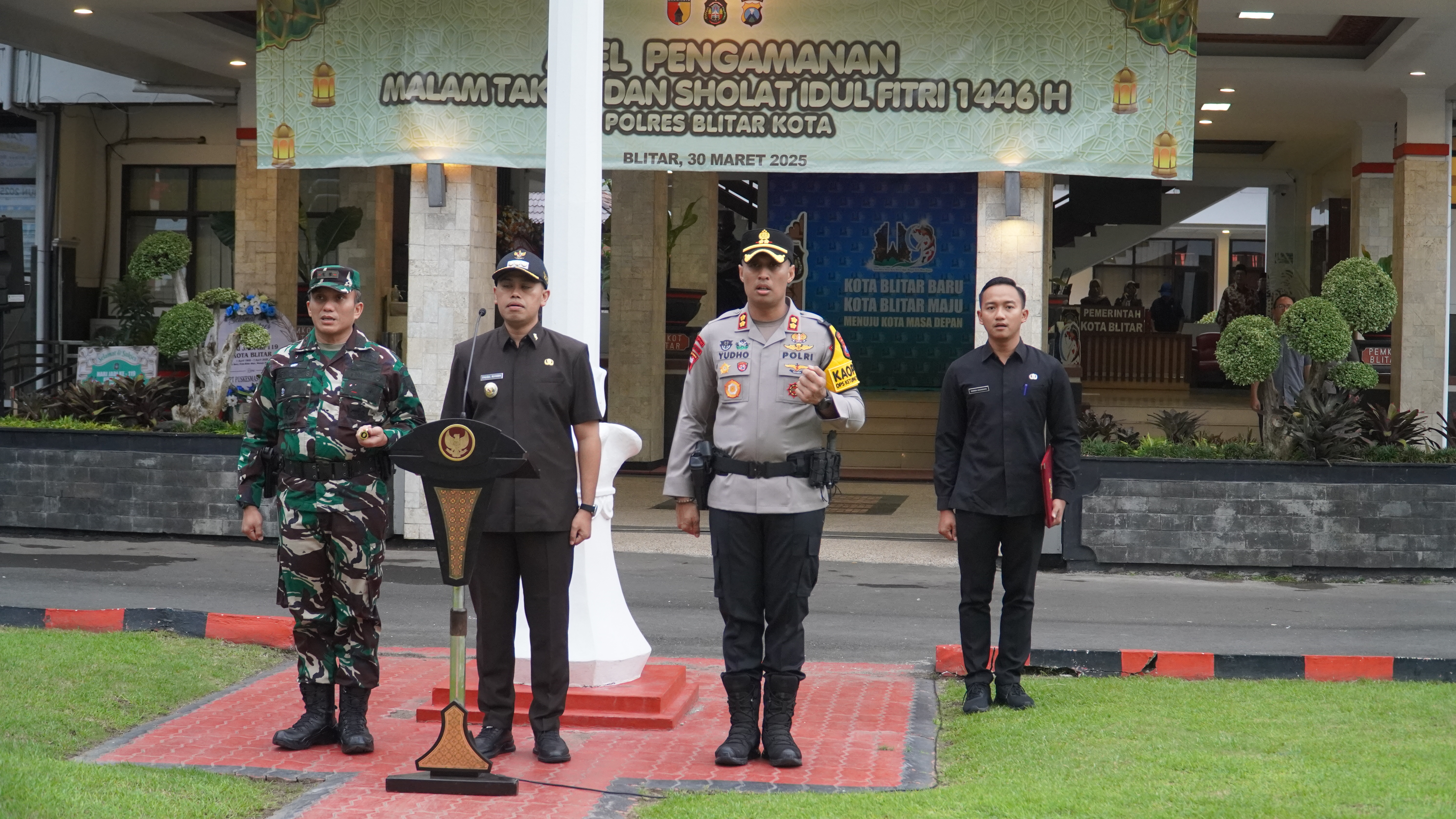 30 Maret 2025 - Apel Pengamanan Malam Takbir&amp;amp; Sholat Idul Fitri 1446H dilanjut Pengecekan POS PAM &amp;amp;POS YAN