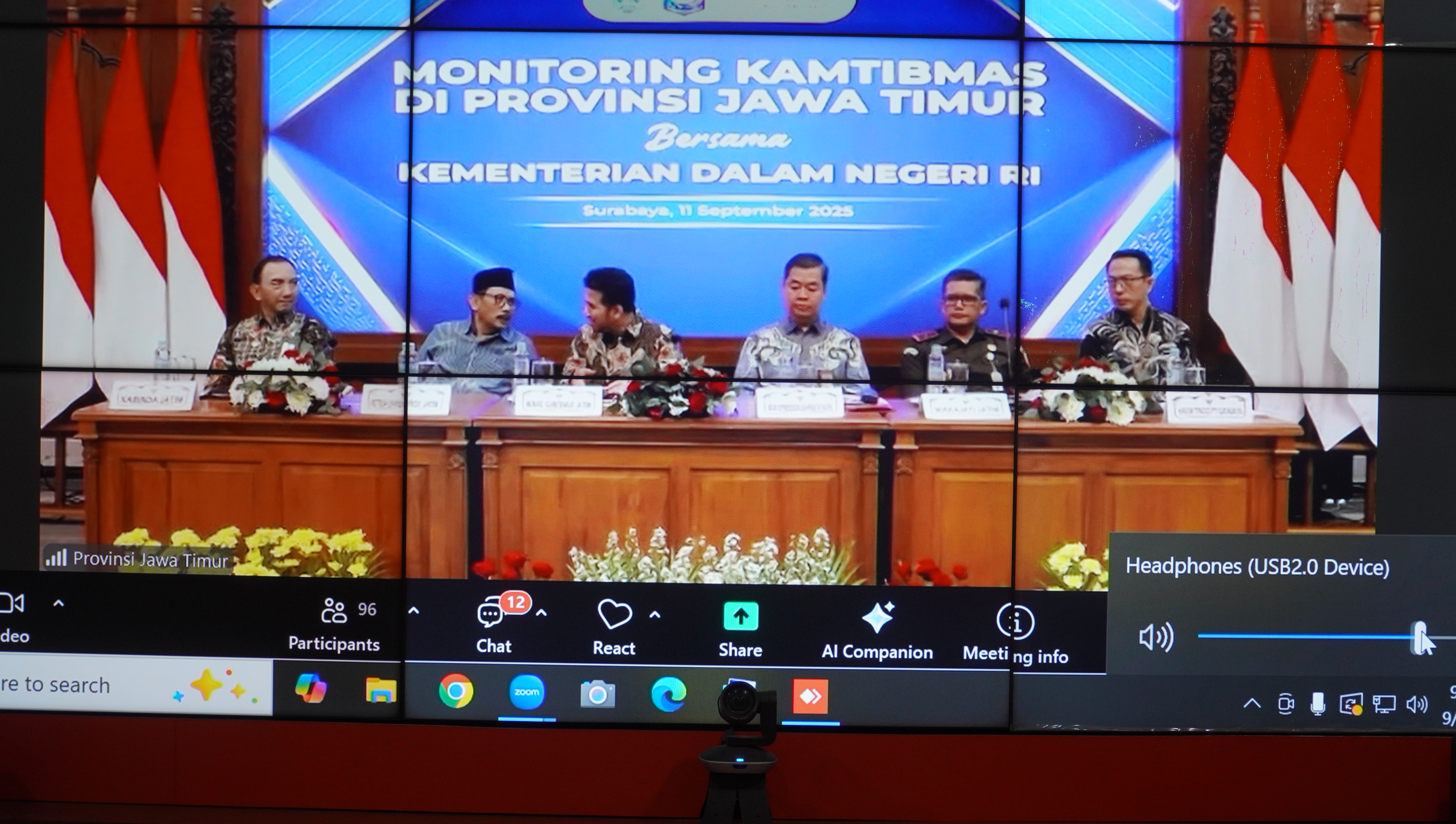 11 September 2025-Zoom Meeting Monitoring Kamtibmas di Provinsi Jawa Timur