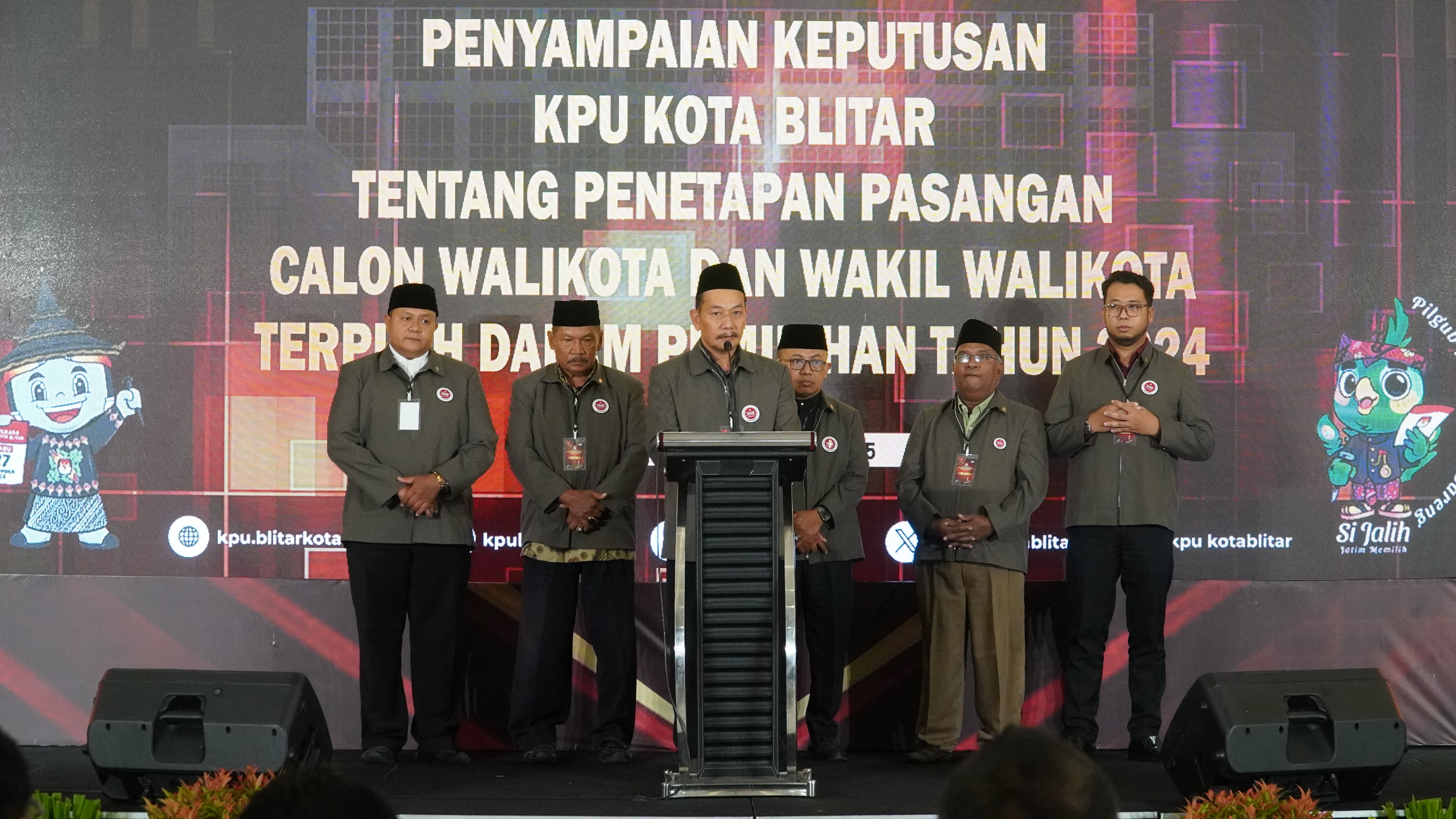 7 Februari 2025 - Penyampaian Keputusan KPU Kota Blitar Penetapan Pasangan Calon Walikota &amp;amp; Wakil Walikota Pemilihan Serentak Tahun 2024