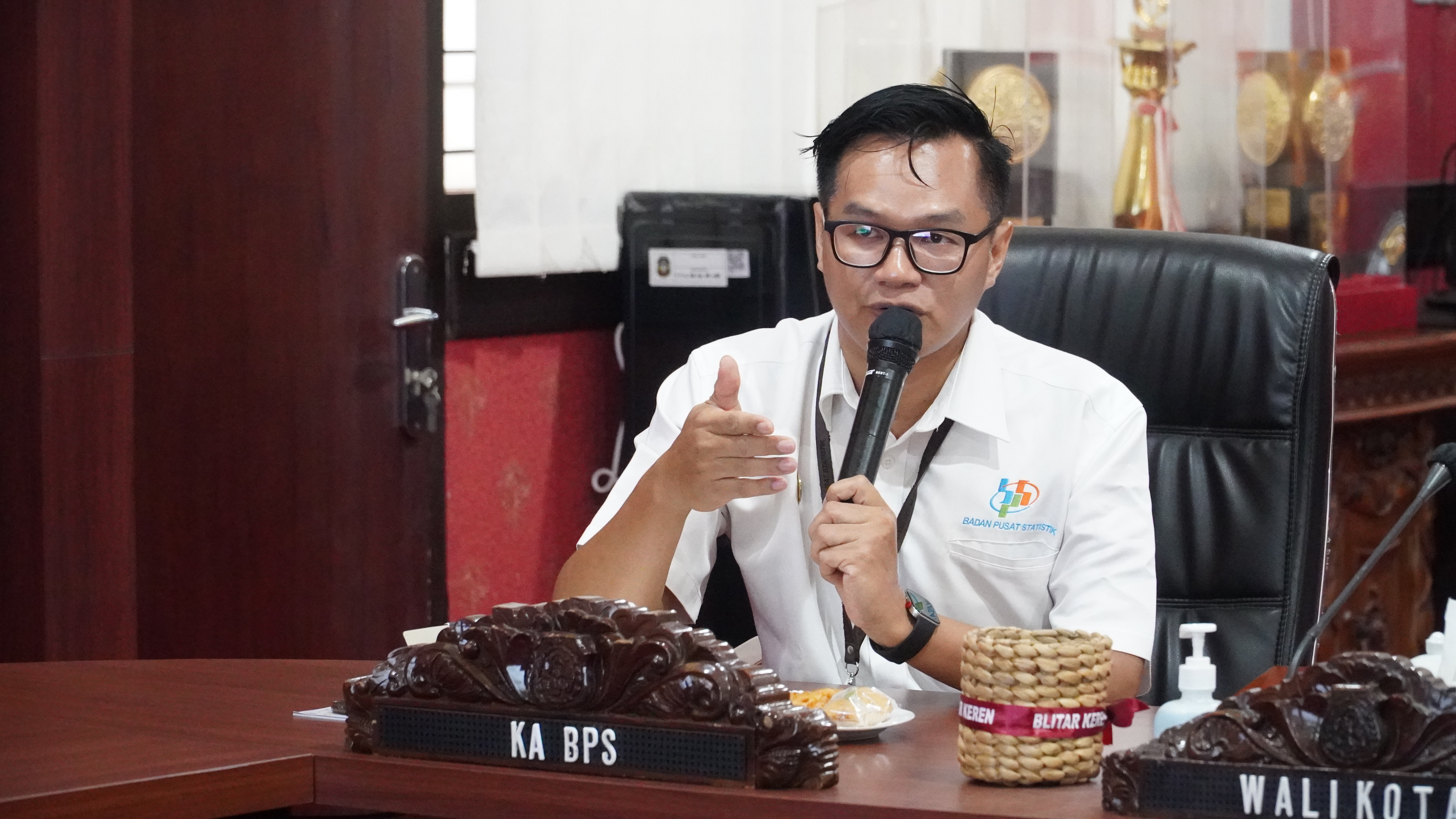 8 Januari  2025 - Audensi dengan Kepala BPS KOTA BLITAR  HANUNG PRAMUSITO SST, S.Si, ME,