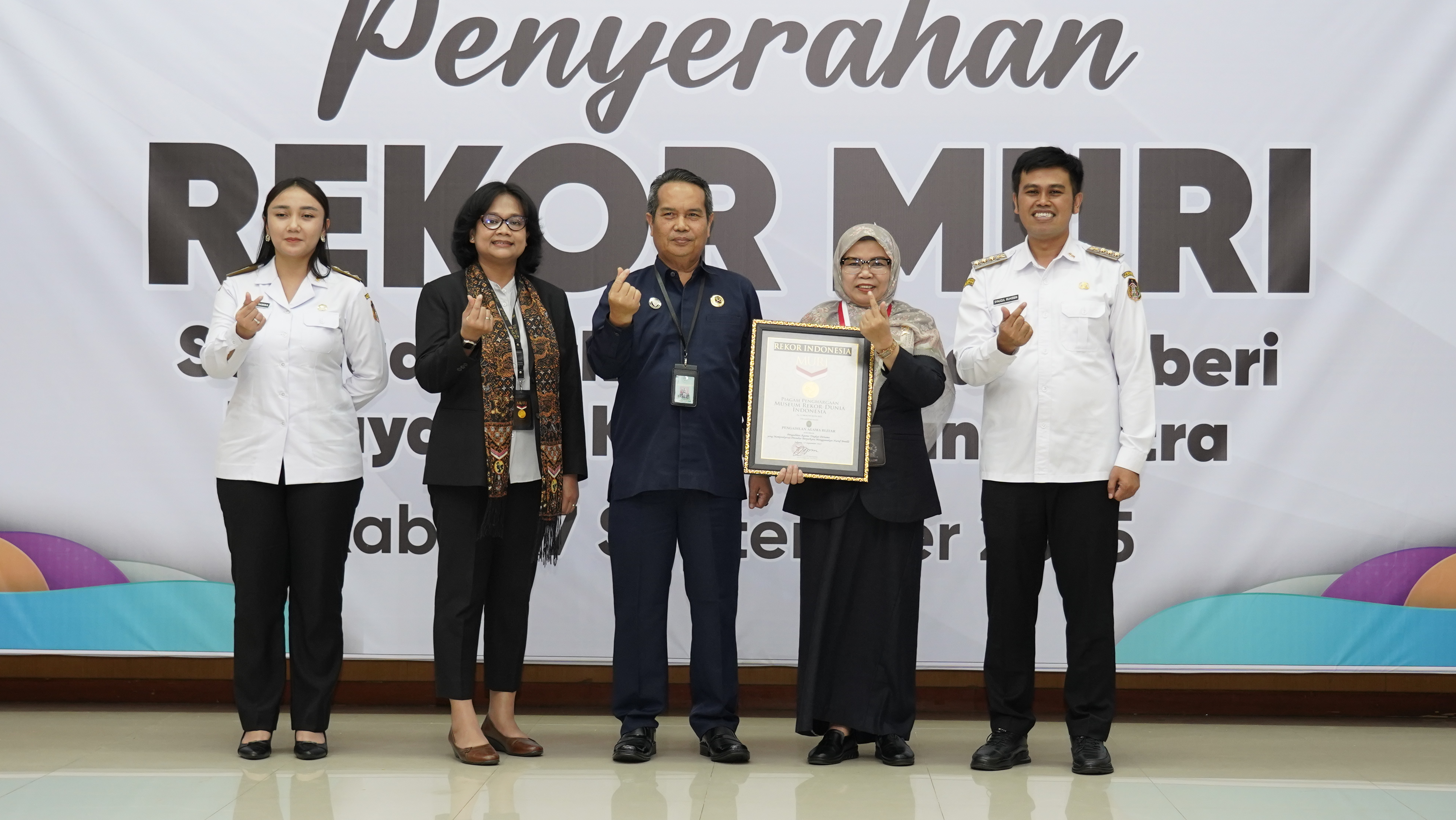 17 Septemeber 2025- Penyerahan Rekor MURI kepada Pengadilan Agama Blitar