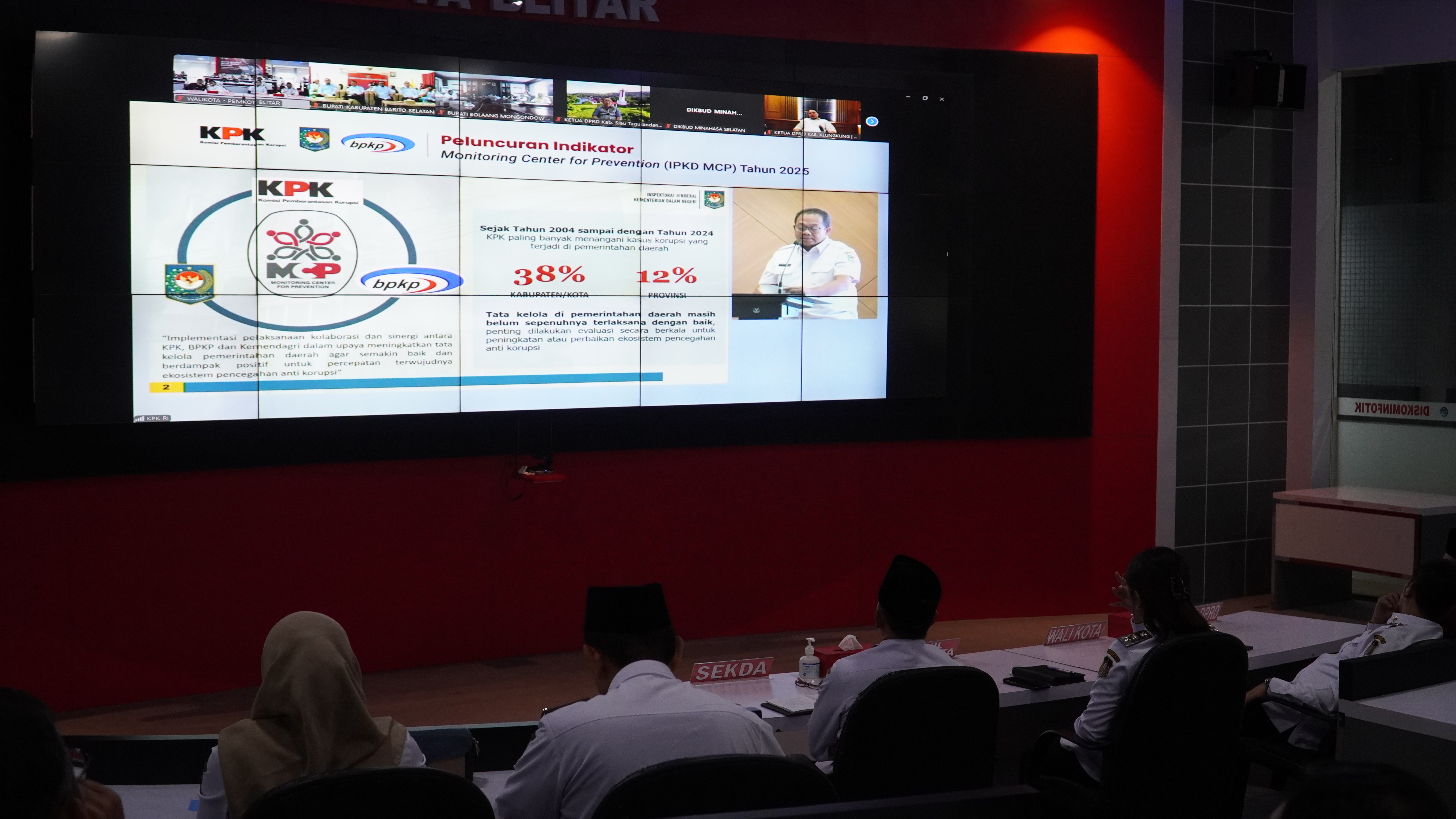 5 Maret 2025 -  Zoommeeting Launching Indikator Indeks Pencegahan Korupsi Daerah (IPKD)MCP Tahun  2025