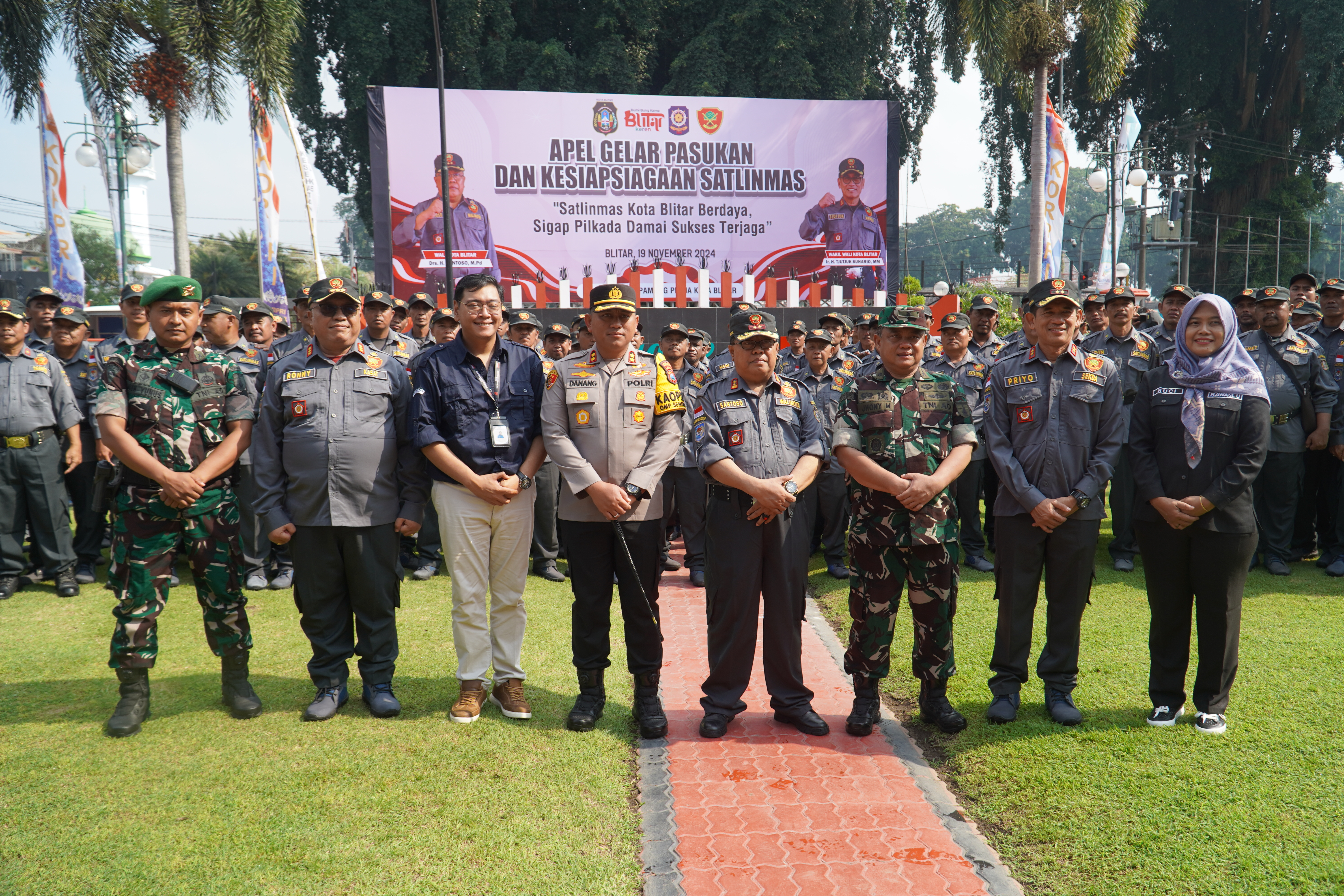 19 November 2024 - Apel Gelar Pasukan Kesiapsiagaan Satlinmas Kota Blitar Tahun 2024