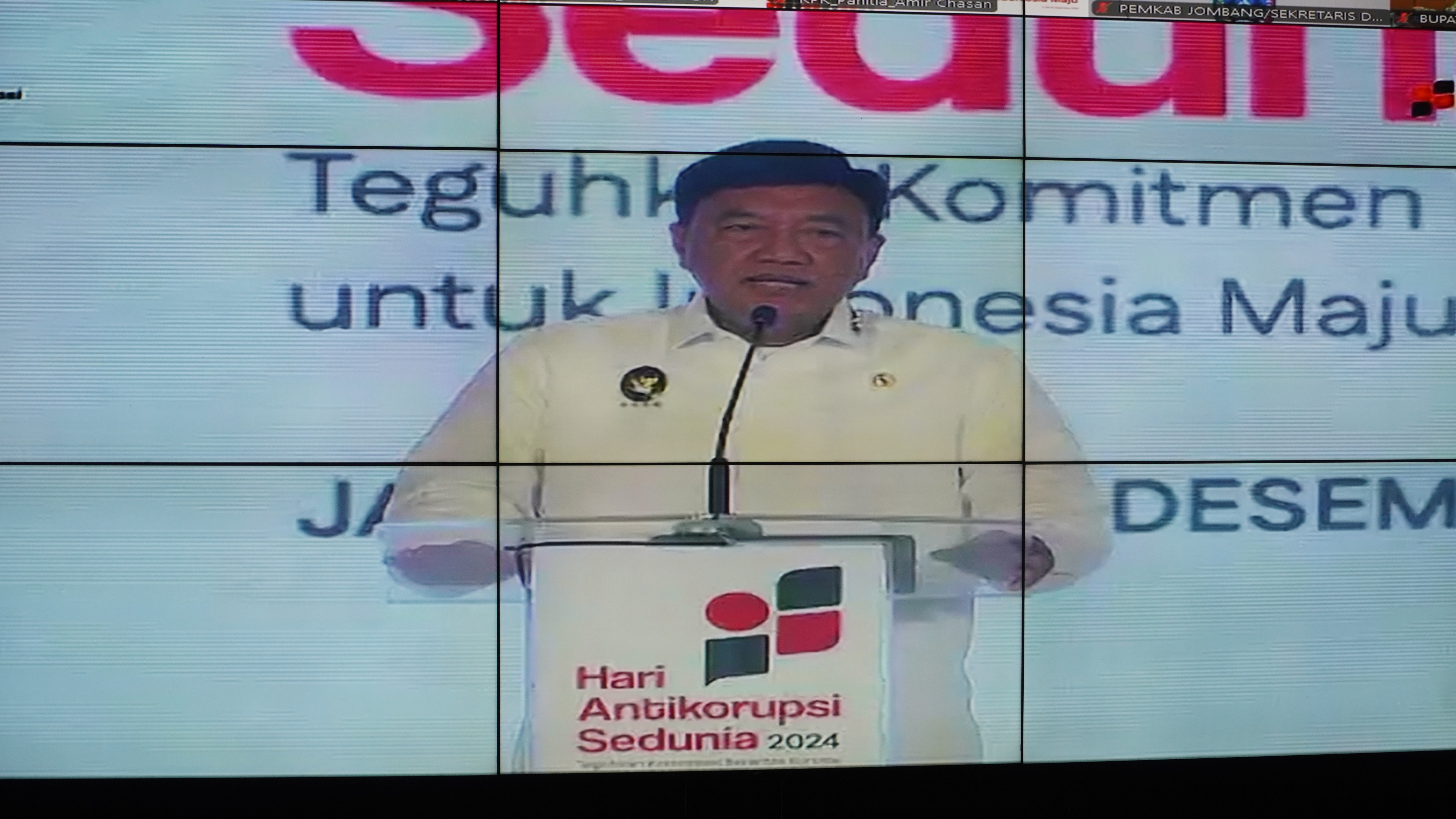 9 Desember 2024 -  Acara Puncak Peingatan HARI ANTIKORUPSI SEDUNIA Tahun 2024 Secara Daring di ISC