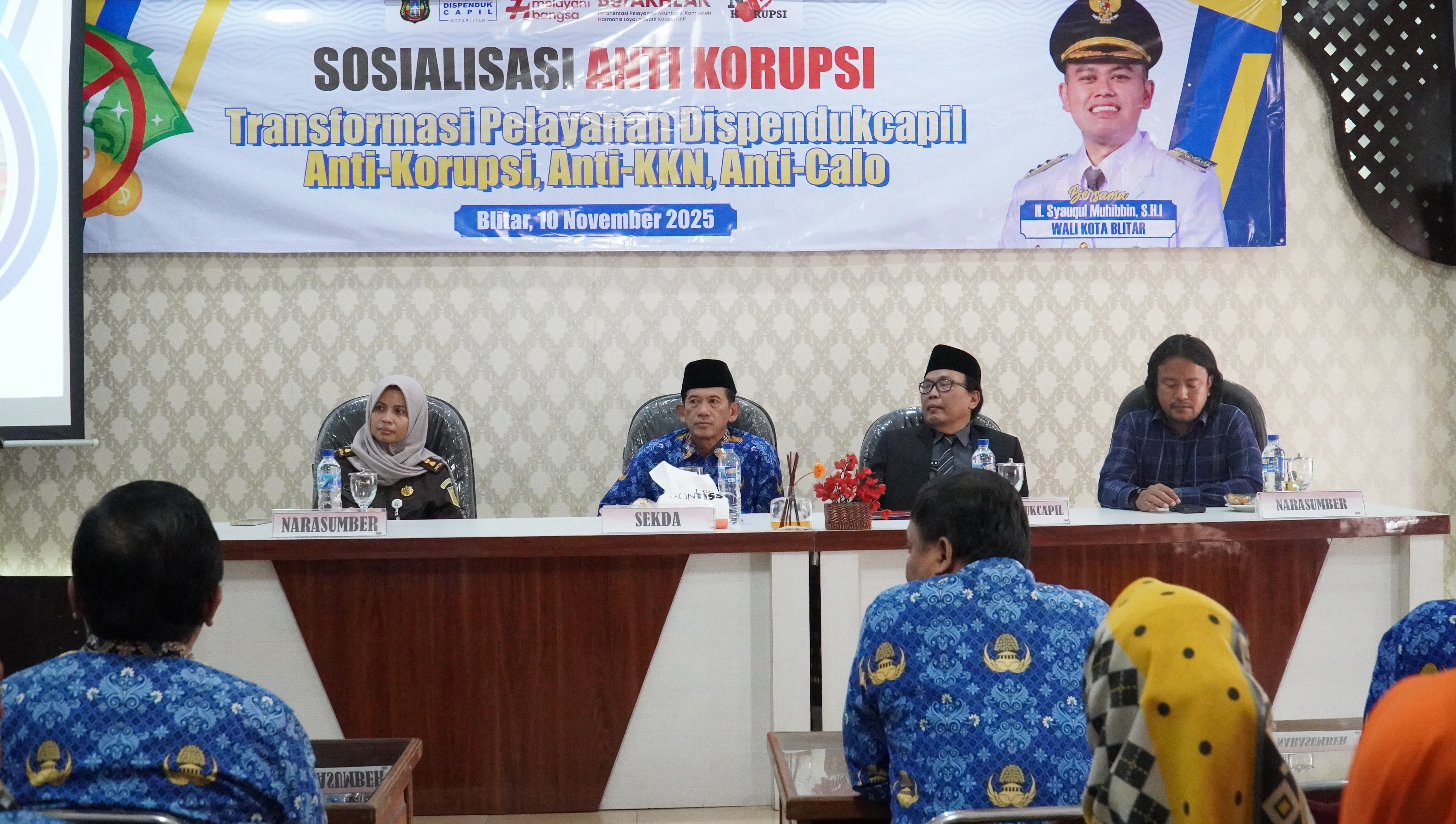 10 November 2025 - Pembukaan Sosialisasi Anti Korupsi pada Dinas Kependudukan dan Pencatatan Sipil