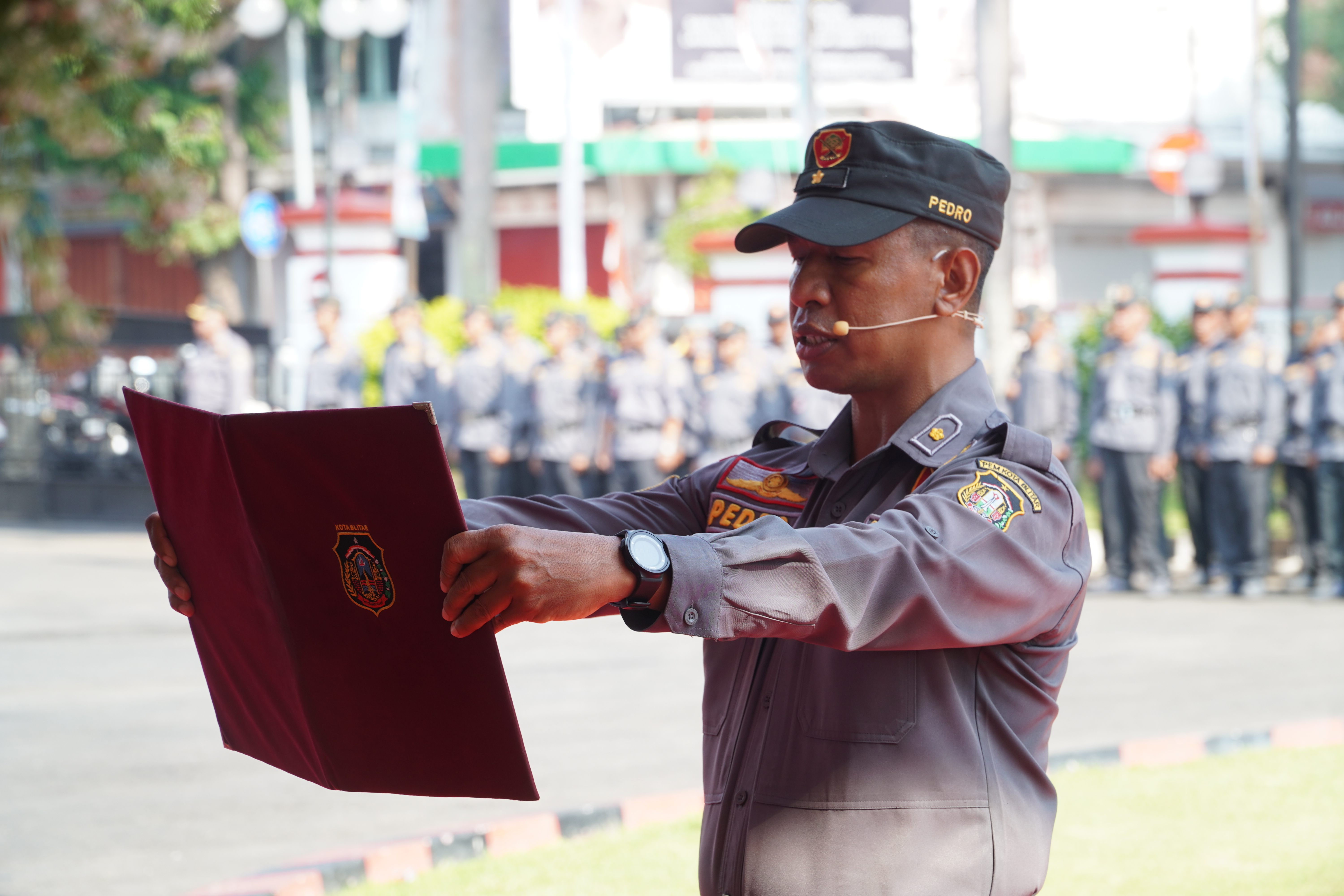 19 November 2024 - Apel Gelar Pasukan Kesiapsiagaan Satlinmas Kota Blitar Tahun 2024