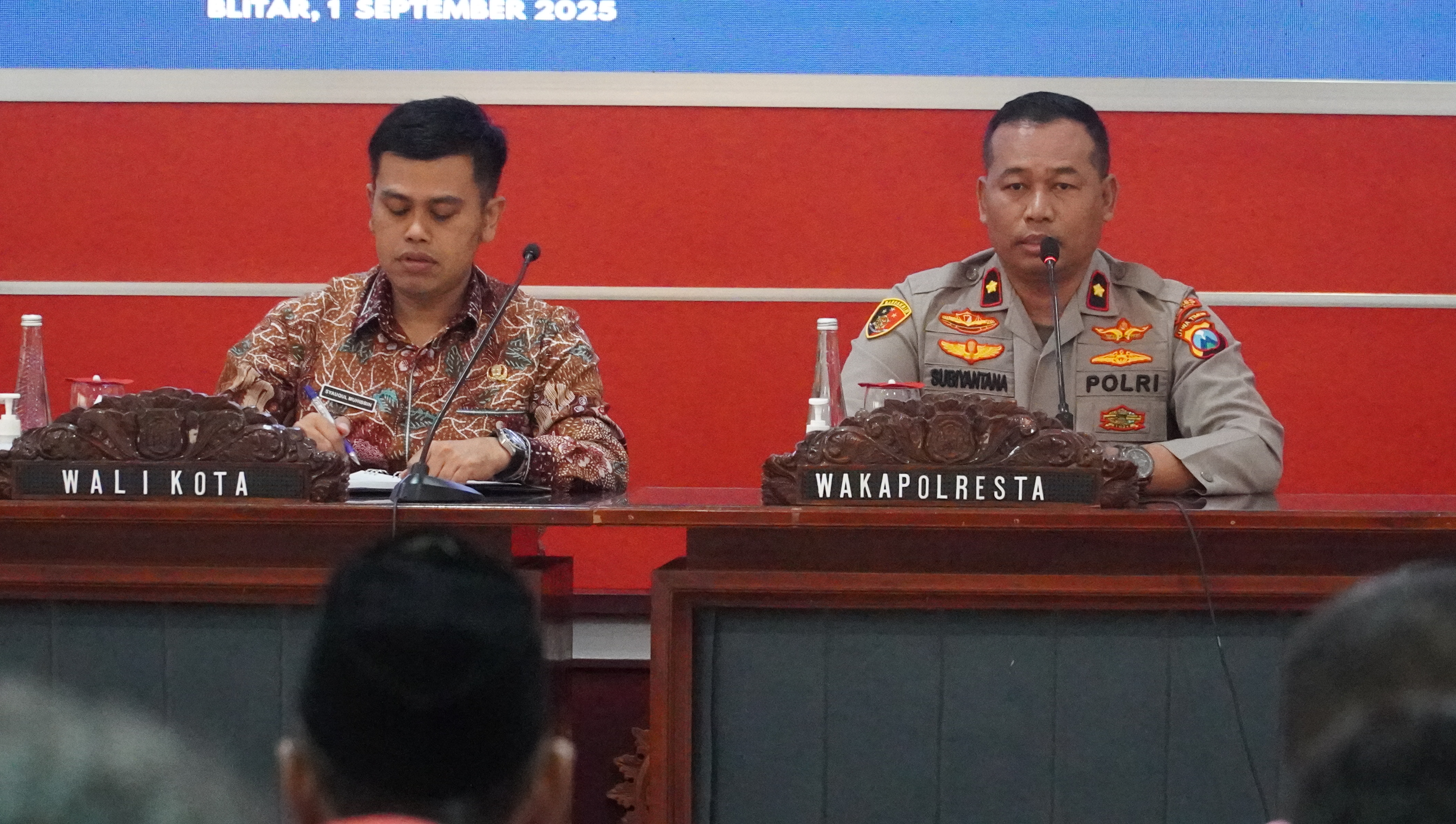 1 September 2025- Pengarahan WALIKOTA BLITAR kepada Kepala Sekolah se-Kota Blitar