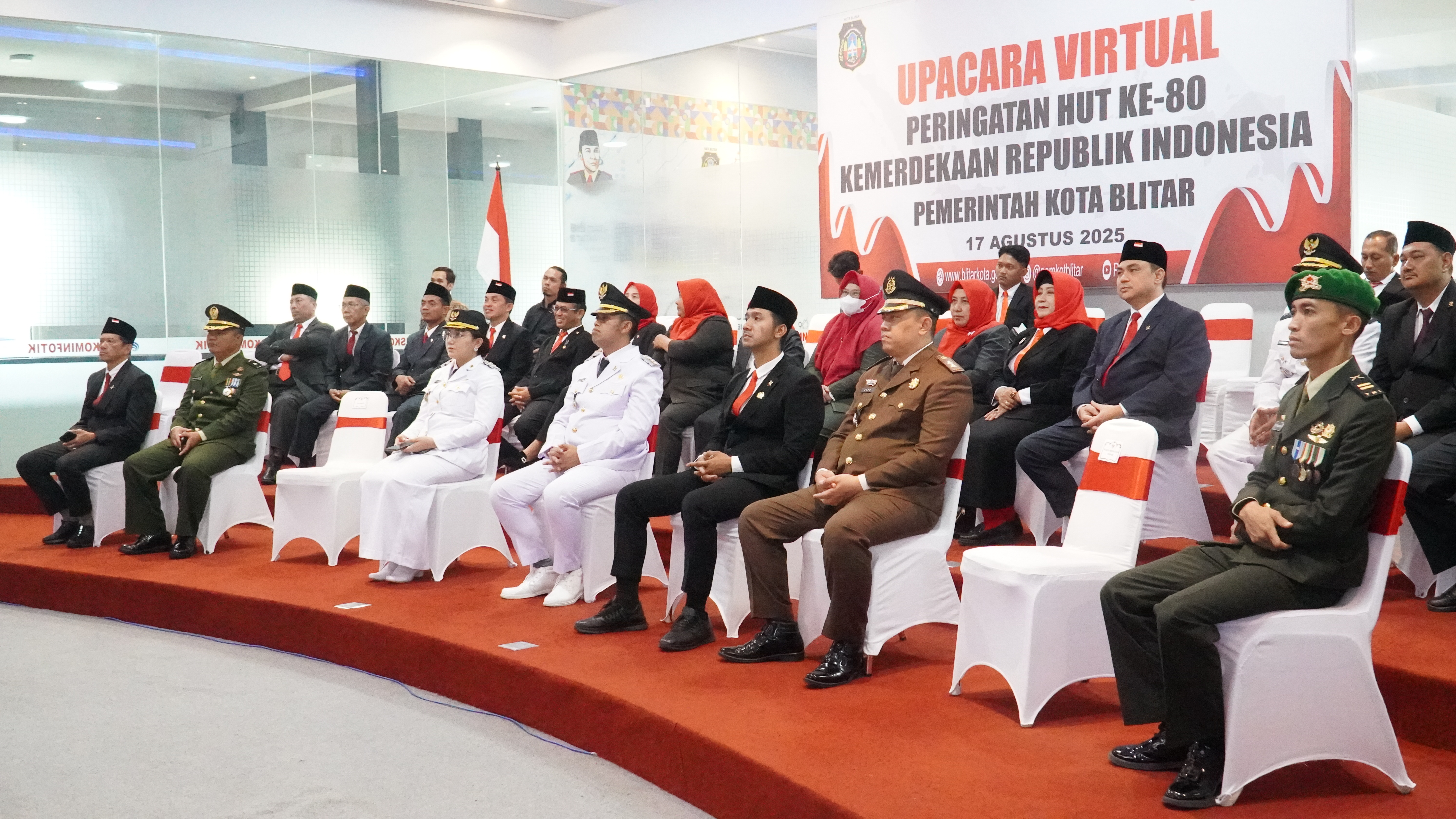 17 Agustus 2025-Upacara Detik2 Proklamasi Secara Virtual Dari Istana Merdeka Jakarta di Ruang ISC Diskominfotik