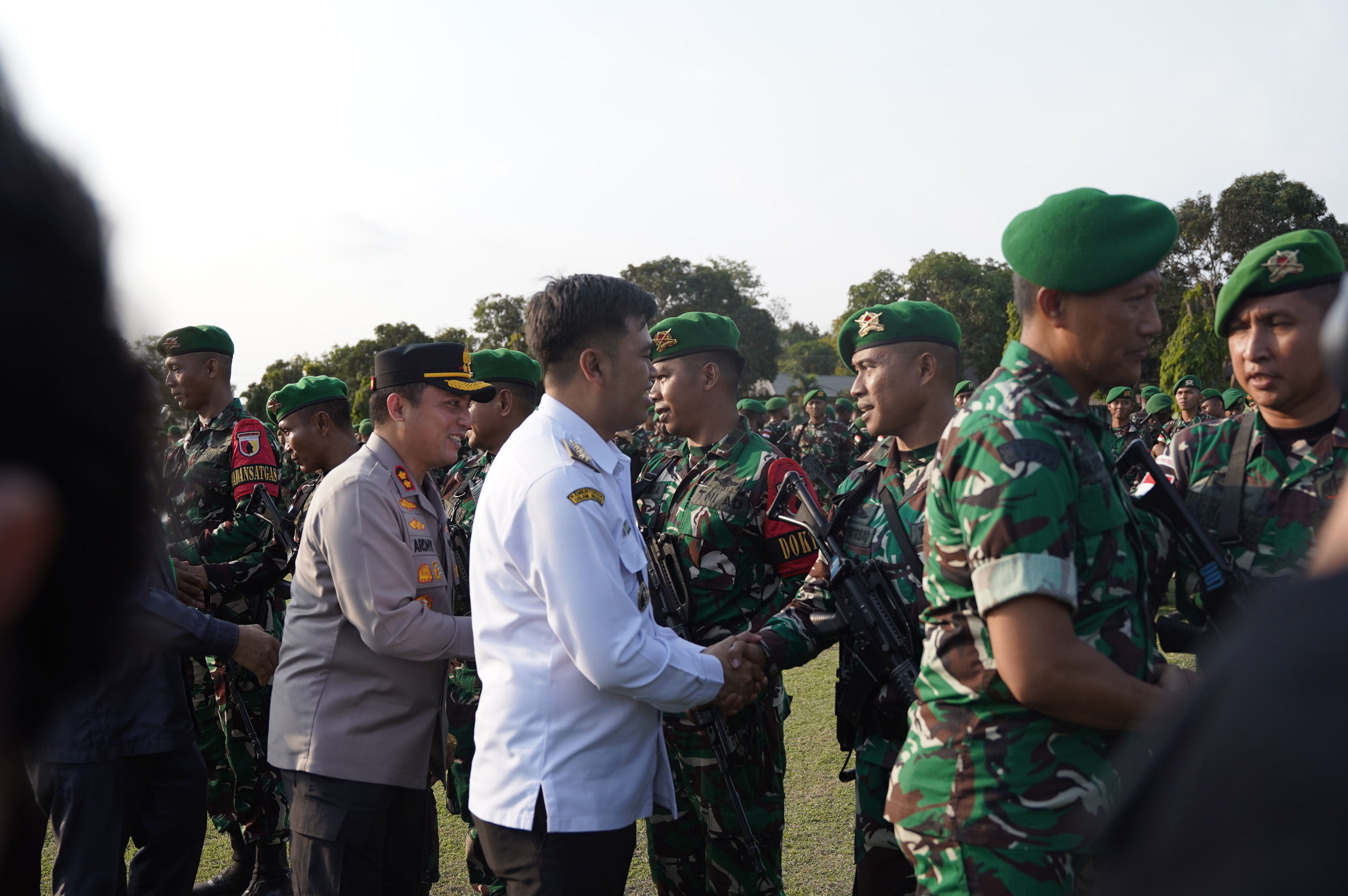 7 rabu Penyambutan Purna Tugas Operasi Satgas Pamtas Kewilayaan Yonif 511 DY