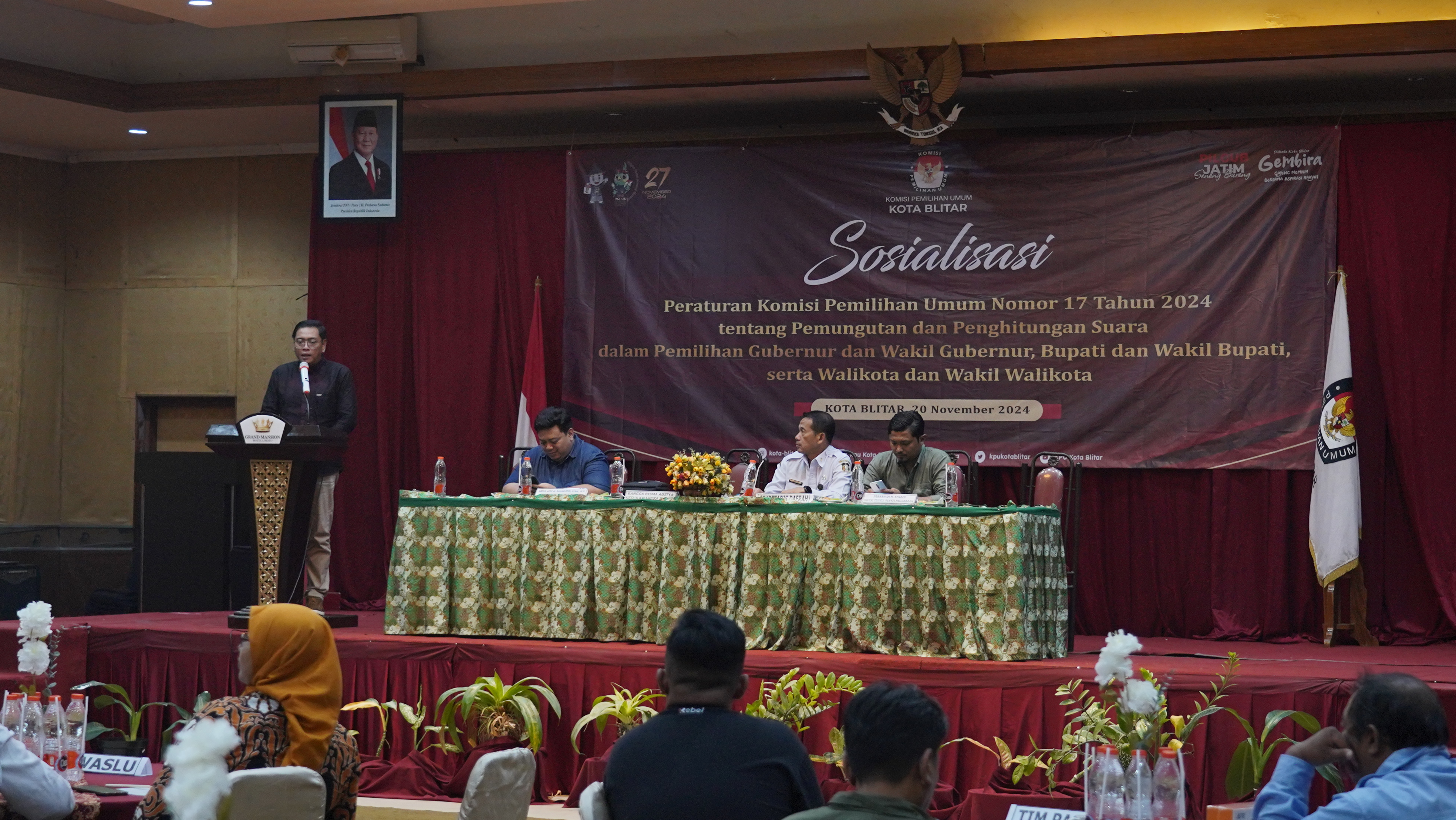 20 November 2024 - Sosialisasi Peraturan KPU di Grand Mansion Hotel