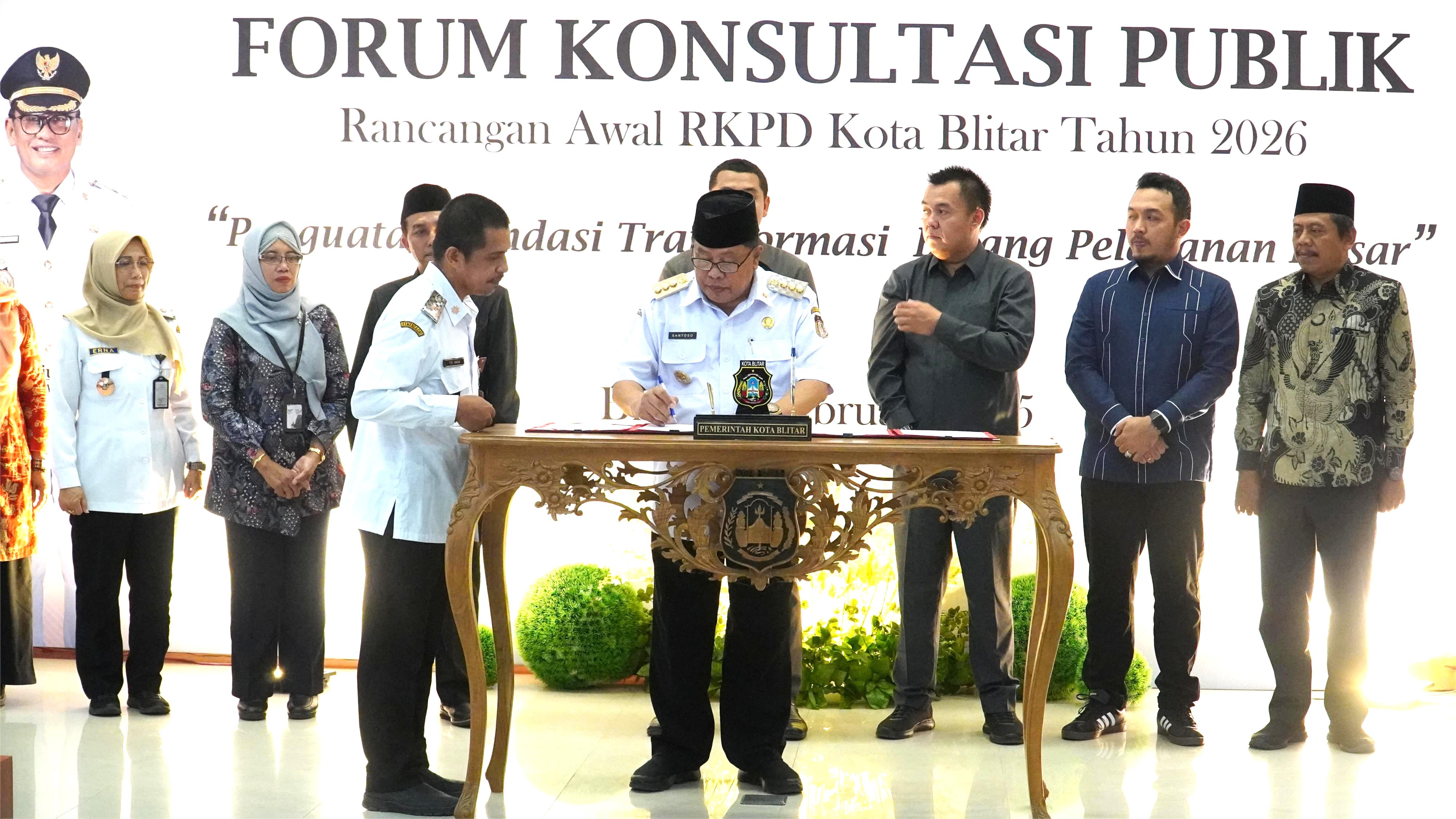 5 Februari 2025 - Pembukaan Forum Konsultasi Publik (FKP) Rancangan Awal RKPD Kota Blitar Tahun 2026