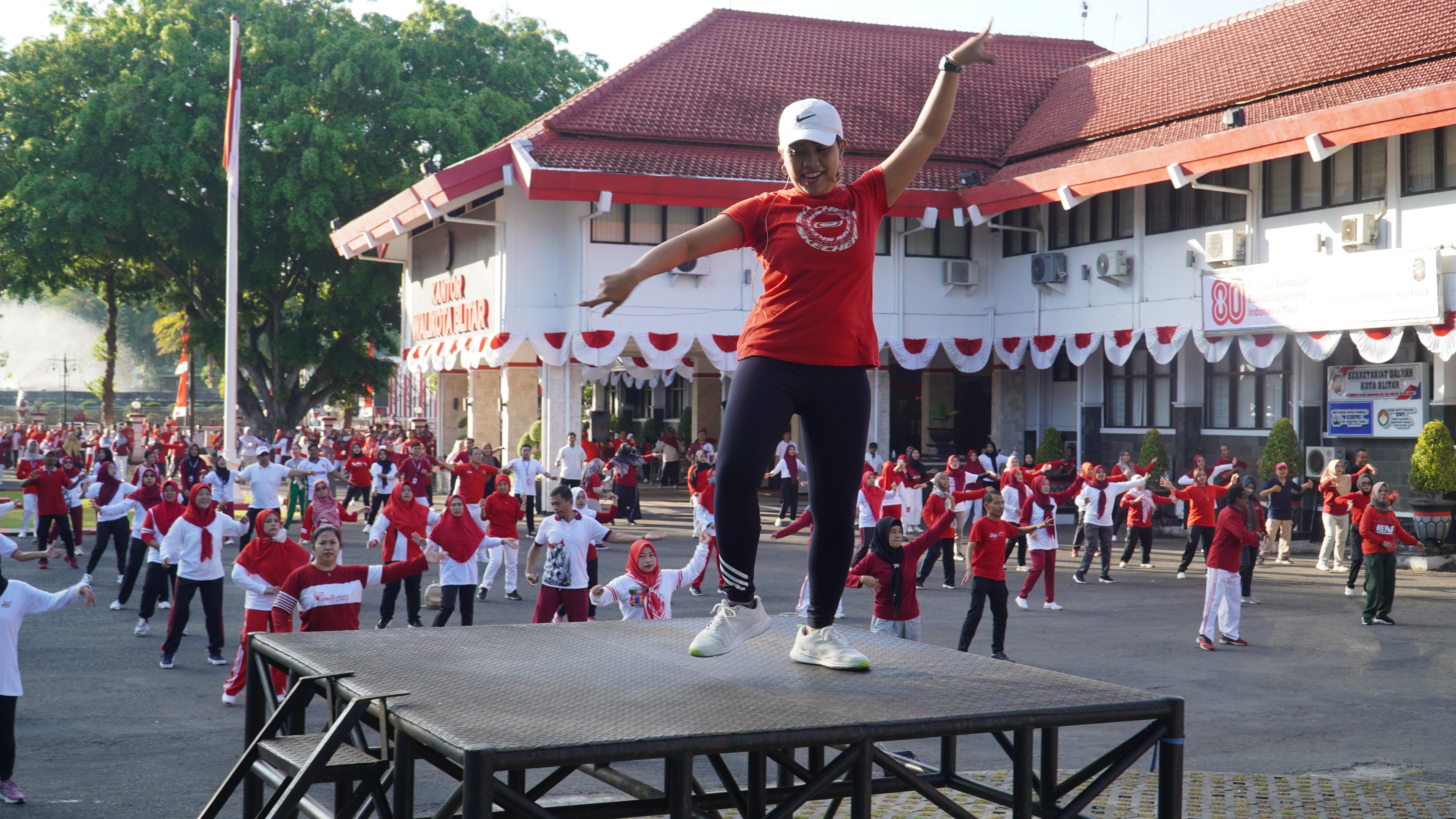 1 Agustus 2025-Senam bersama ASN Pemkot Blitar &amp;amp; Apel Gabungan Pengarahan Walikota Blitar tentang Bhakti Sosial Kerja Bakti