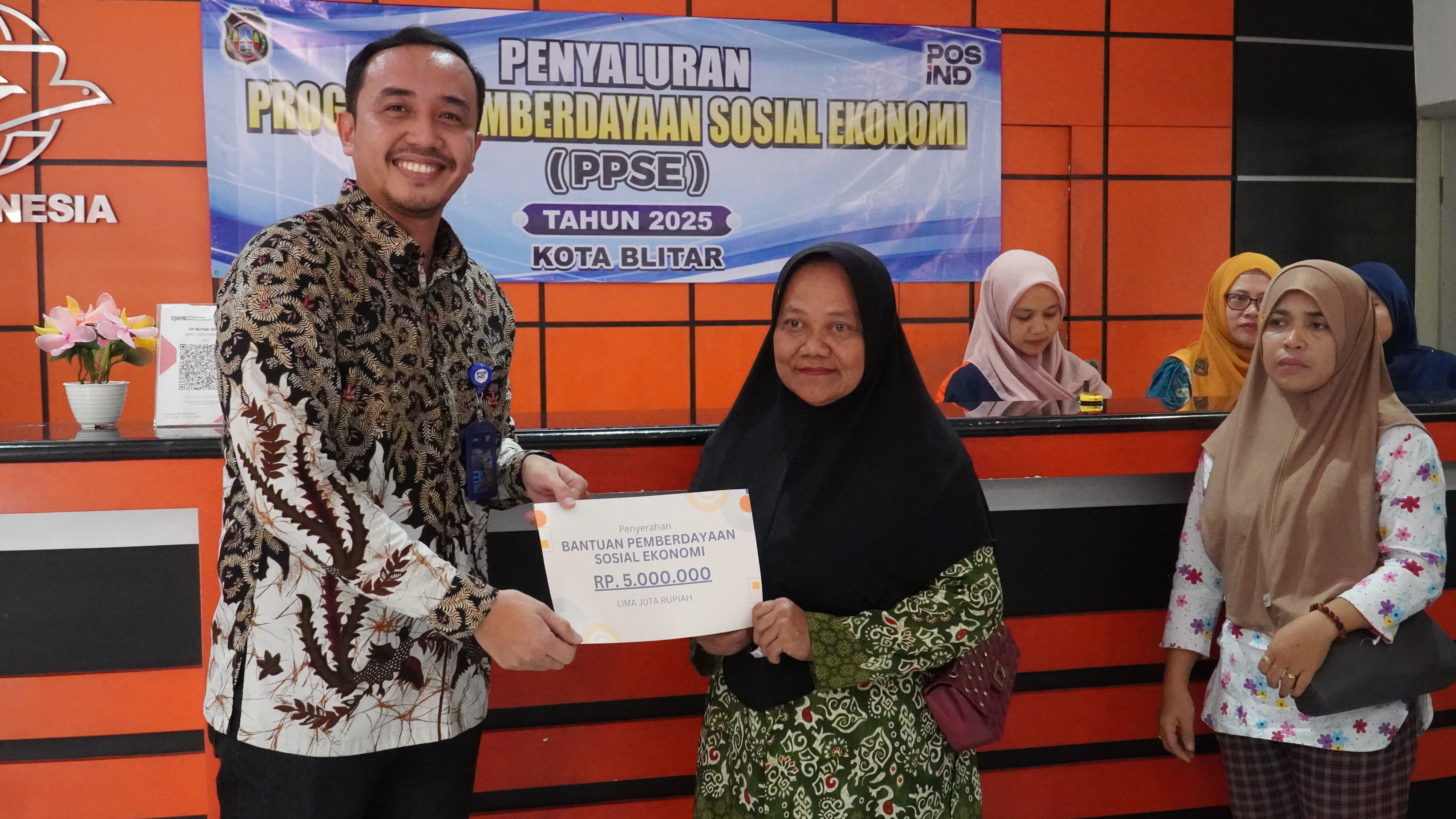 23 Mei 2025 - Penyaluran Program Pemberdayaan Sosial Ekonomi (PPSE) Tahun 2025 di Kantor Pos Blitar