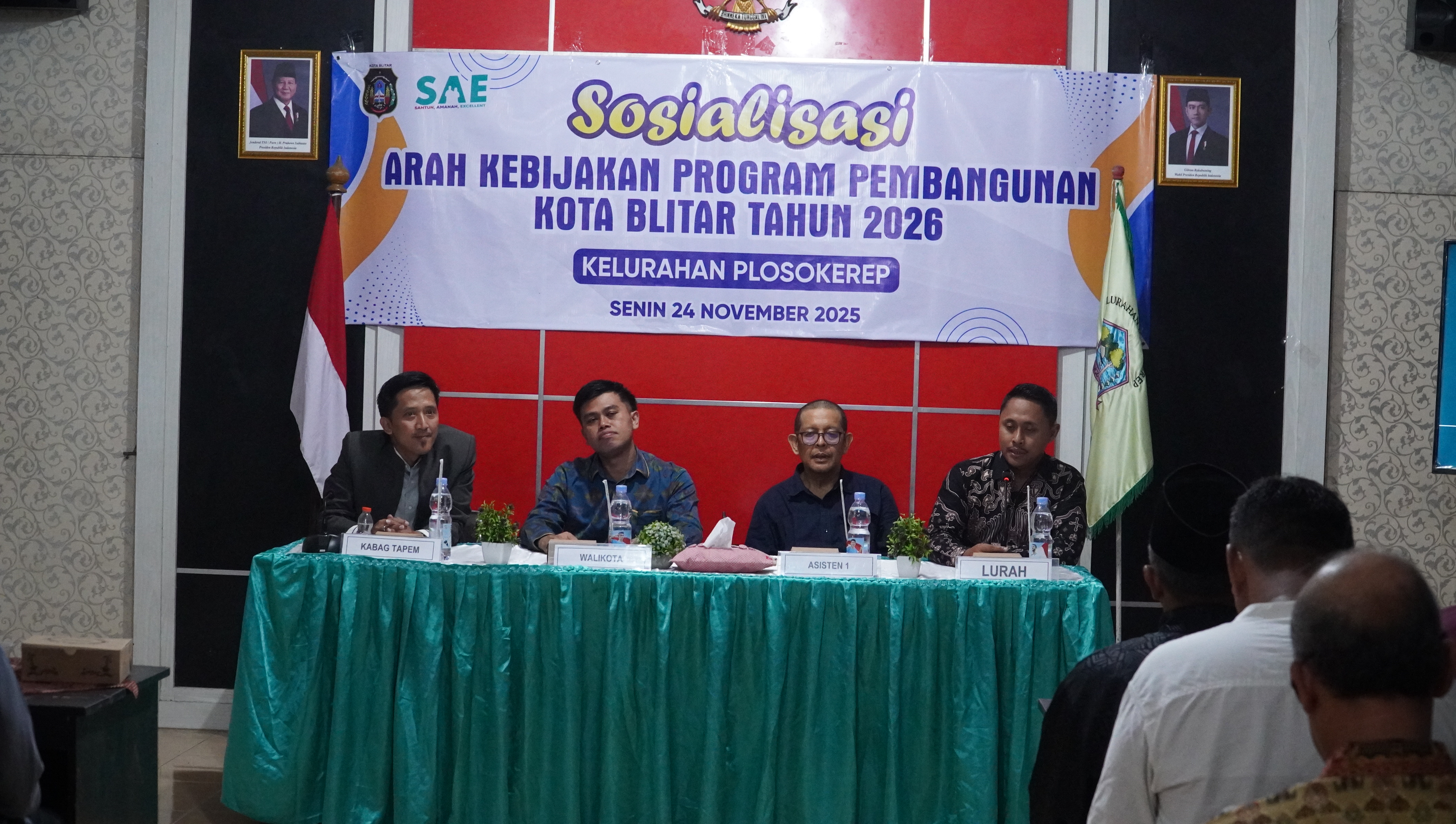 24 November 2025- Sosialisasi arah kebijakan program pembangunan Kota Blitar oleh Walikota Blitar di Balai Kel.Plosokerep