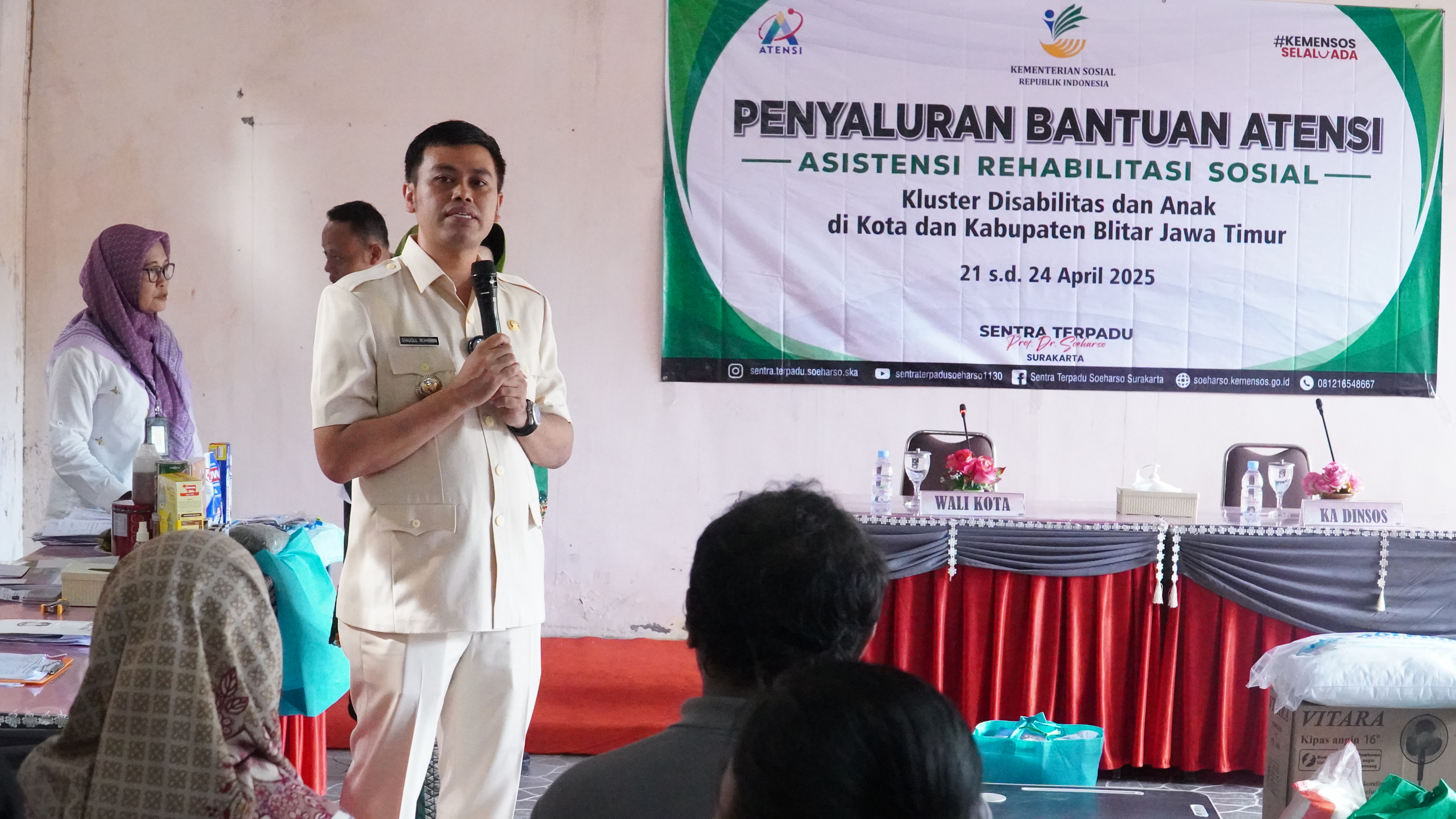 21 April 2025 - Penyaluran Bantuan Atensi PEMERLU PELAYANAN KESEJAHTERAAN SOSIAL (PPKS) Kluster Disabilitas &amp;amp; Anak  di DINSOS