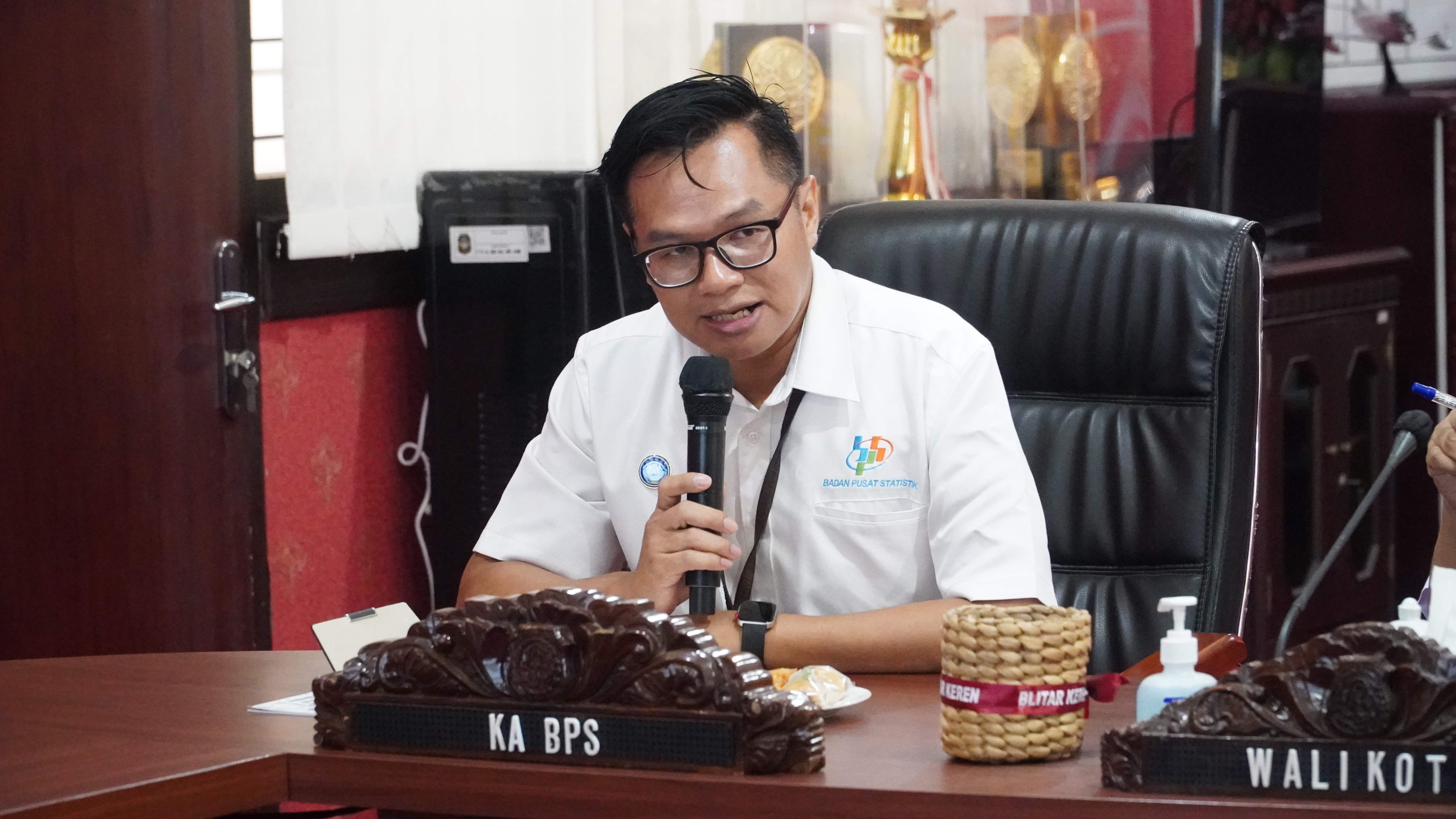 8 Januari  2025 - Audensi dengan Kepala BPS KOTA BLITAR  HANUNG PRAMUSITO SST, S.Si, ME,