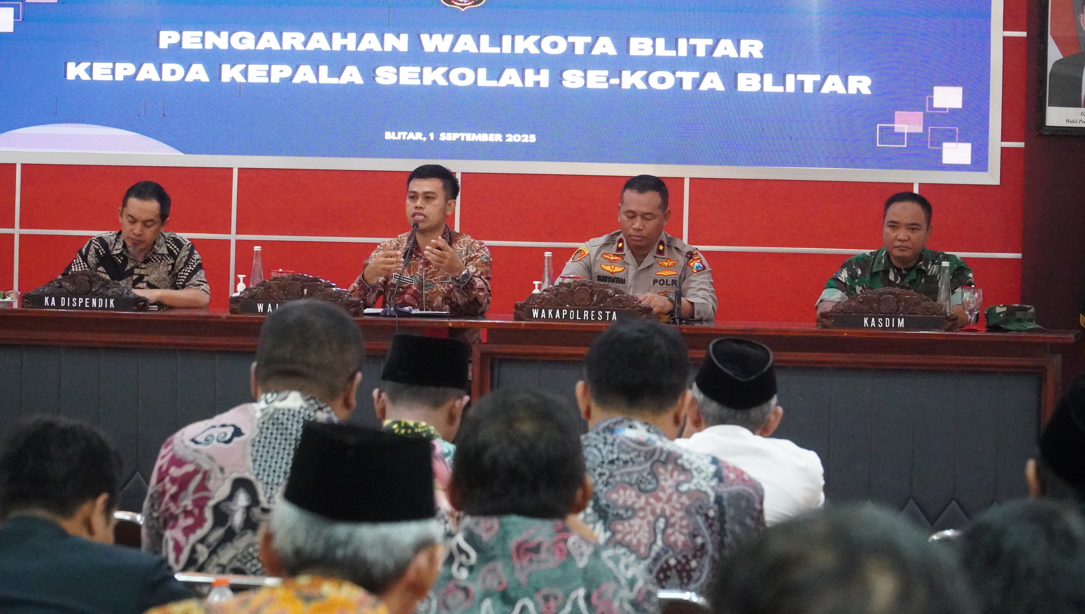 1 September 2025- Pengarahan WALIKOTA BLITAR kepada Kepala Sekolah se-Kota Blitar